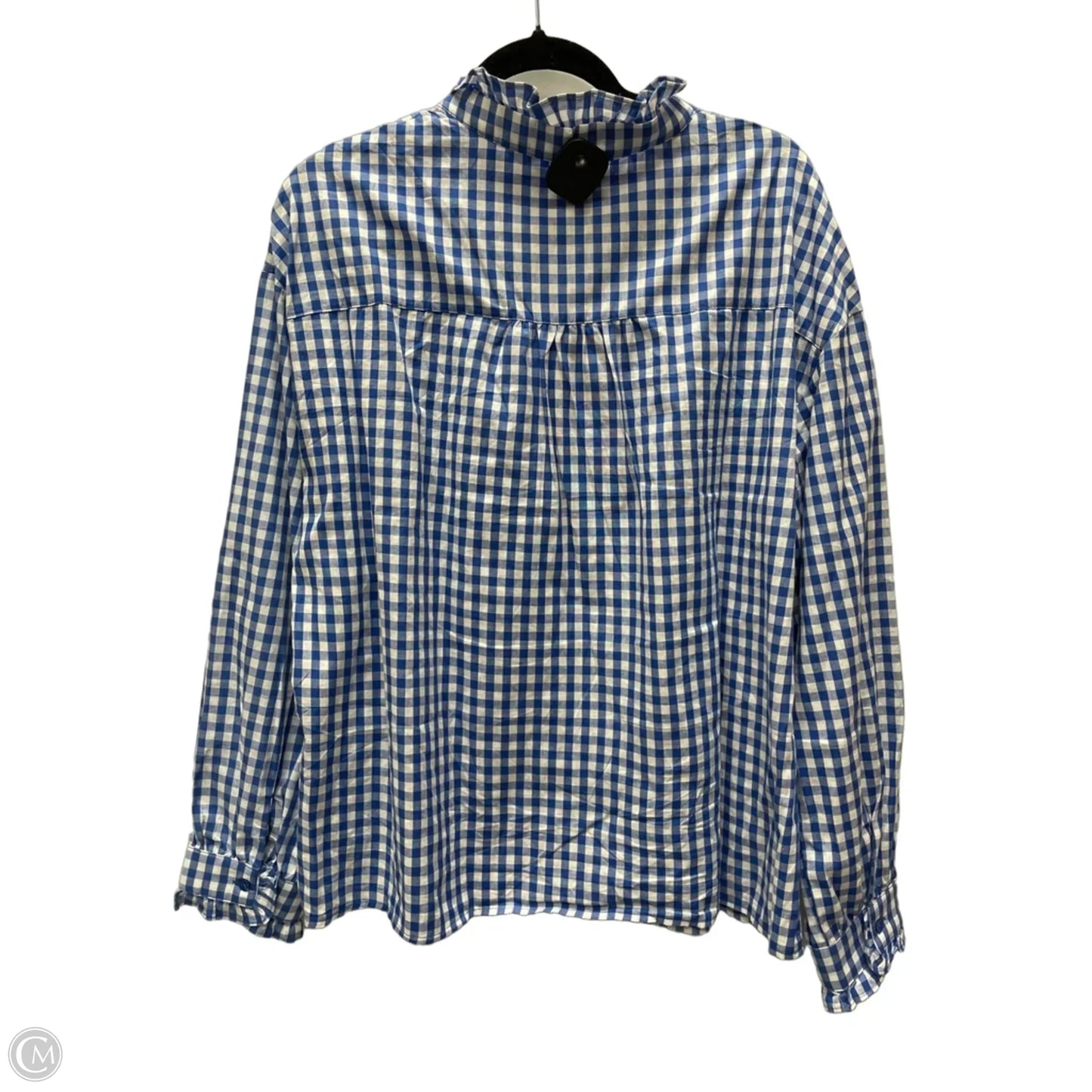 Top Long Sleeve By Clothes Mentor In Checkered Pattern, Size: Xl