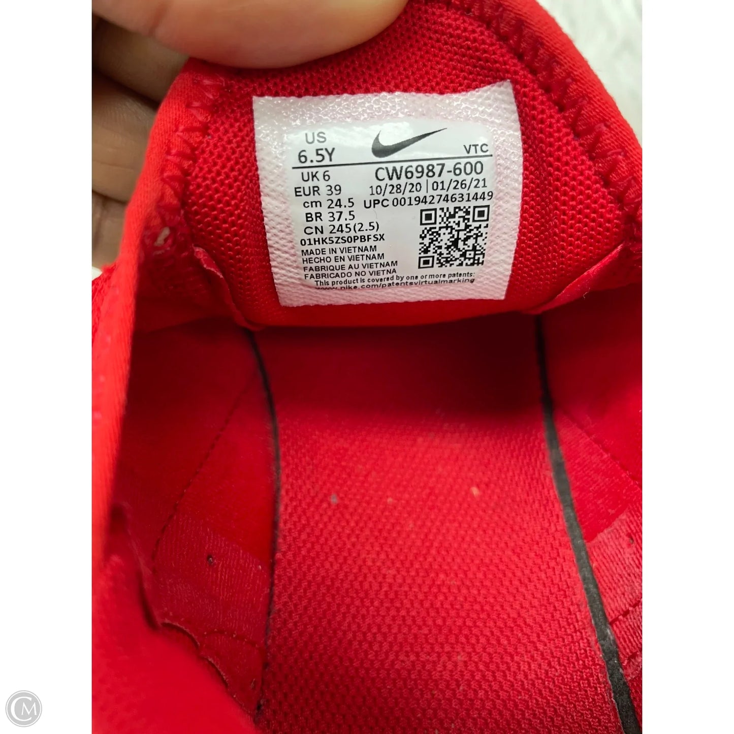 Shoes Sneakers By Nike In Red, Size: 6.5
