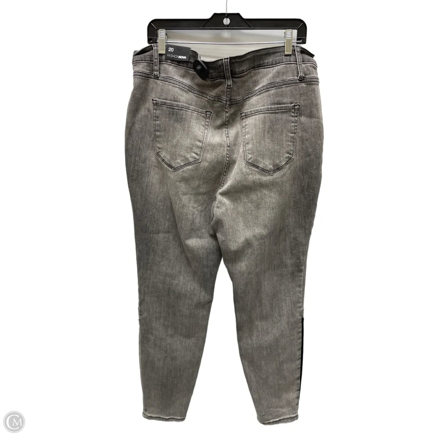 Jeans Straight By Fashion Nova In Grey Denim, Size: 20