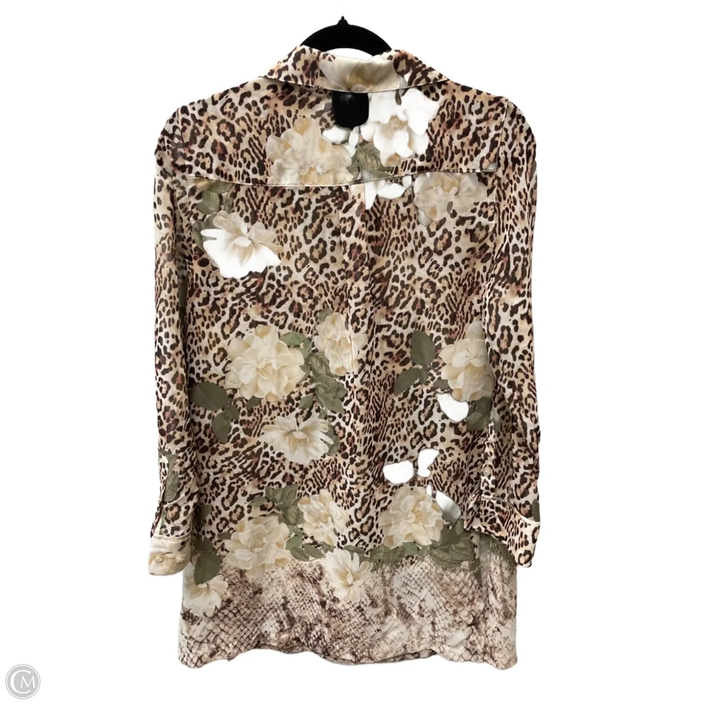 Blouse 3/4 Sleeve By Chicos In Animal Print, Size: S