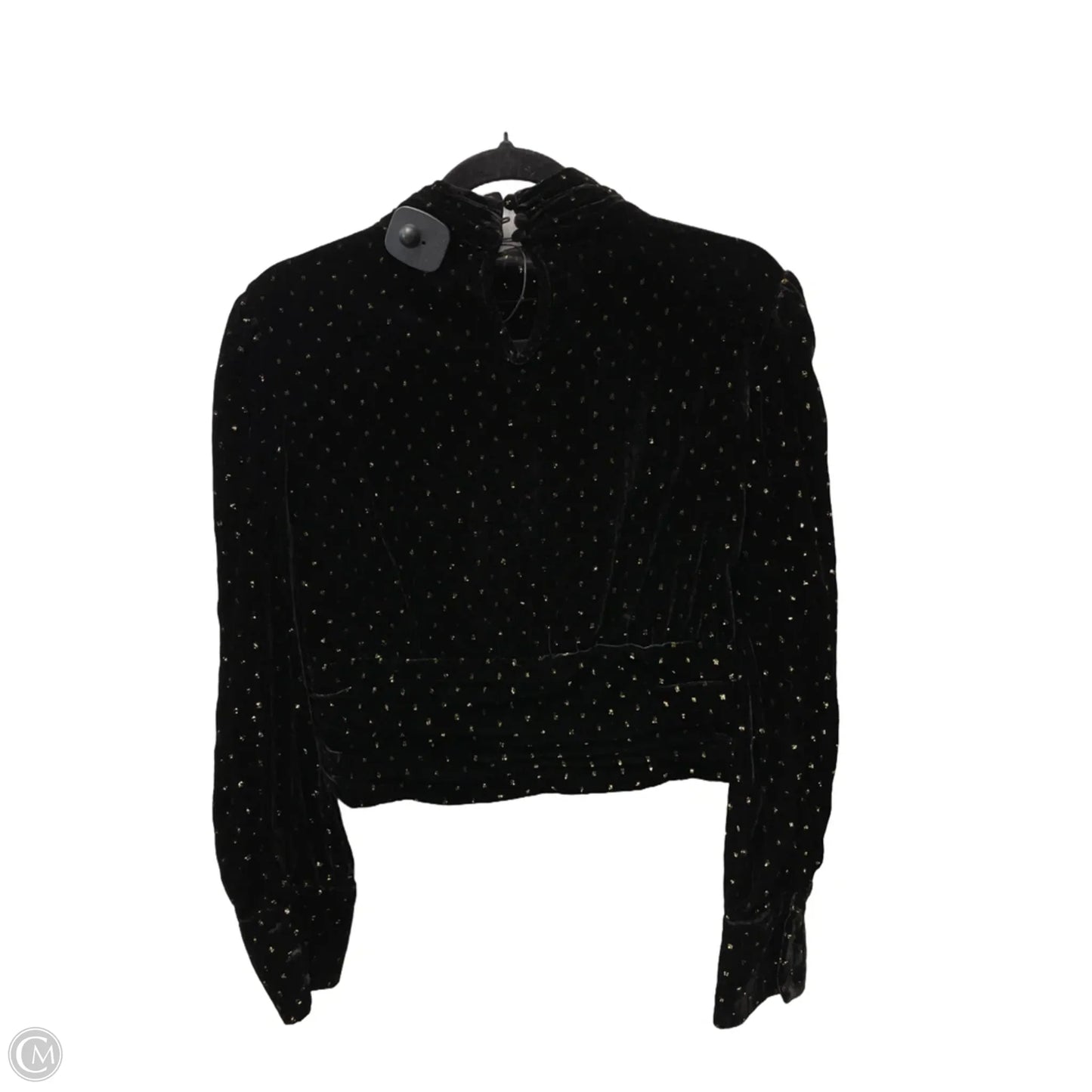 Top Long Sleeve By Zara In Polkadot Pattern, Size: M