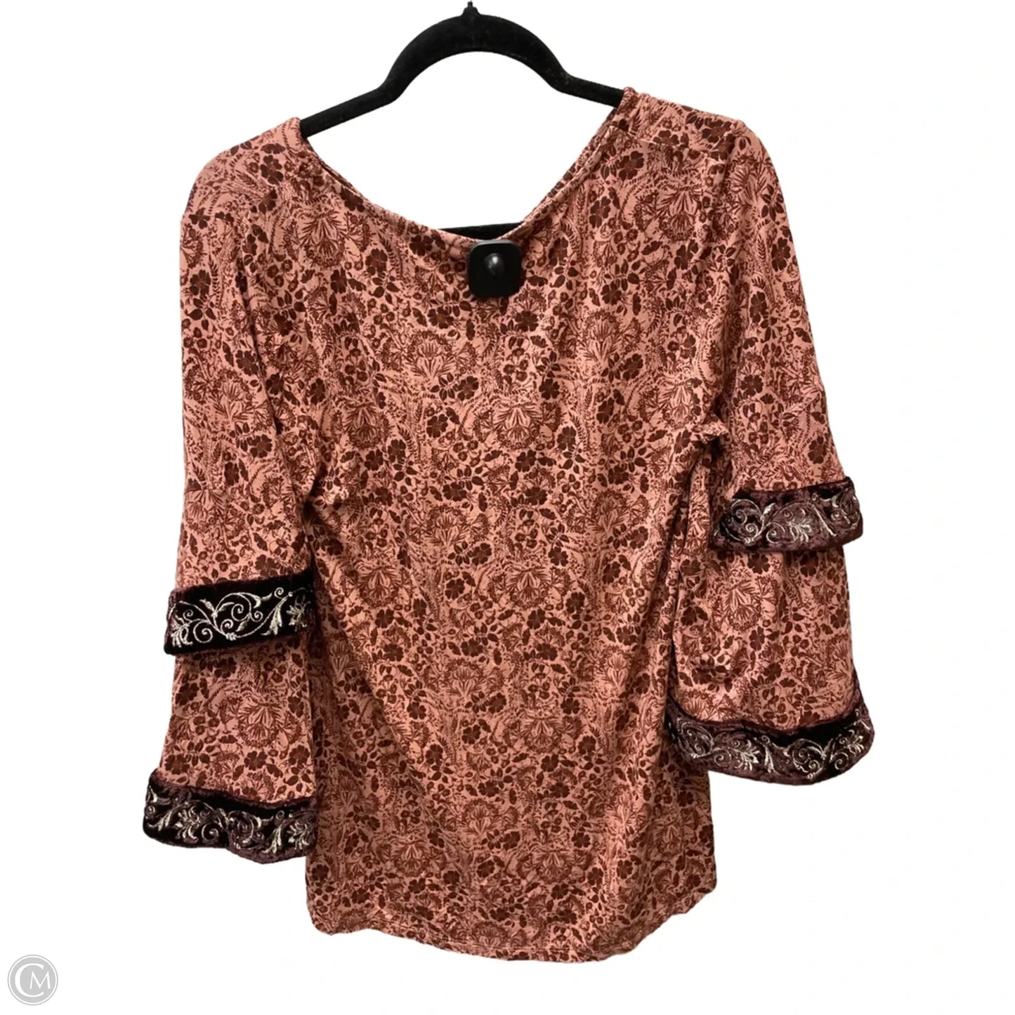 Top 3/4 Sleeve By Soft Surroundings In Floral Print, Size: S