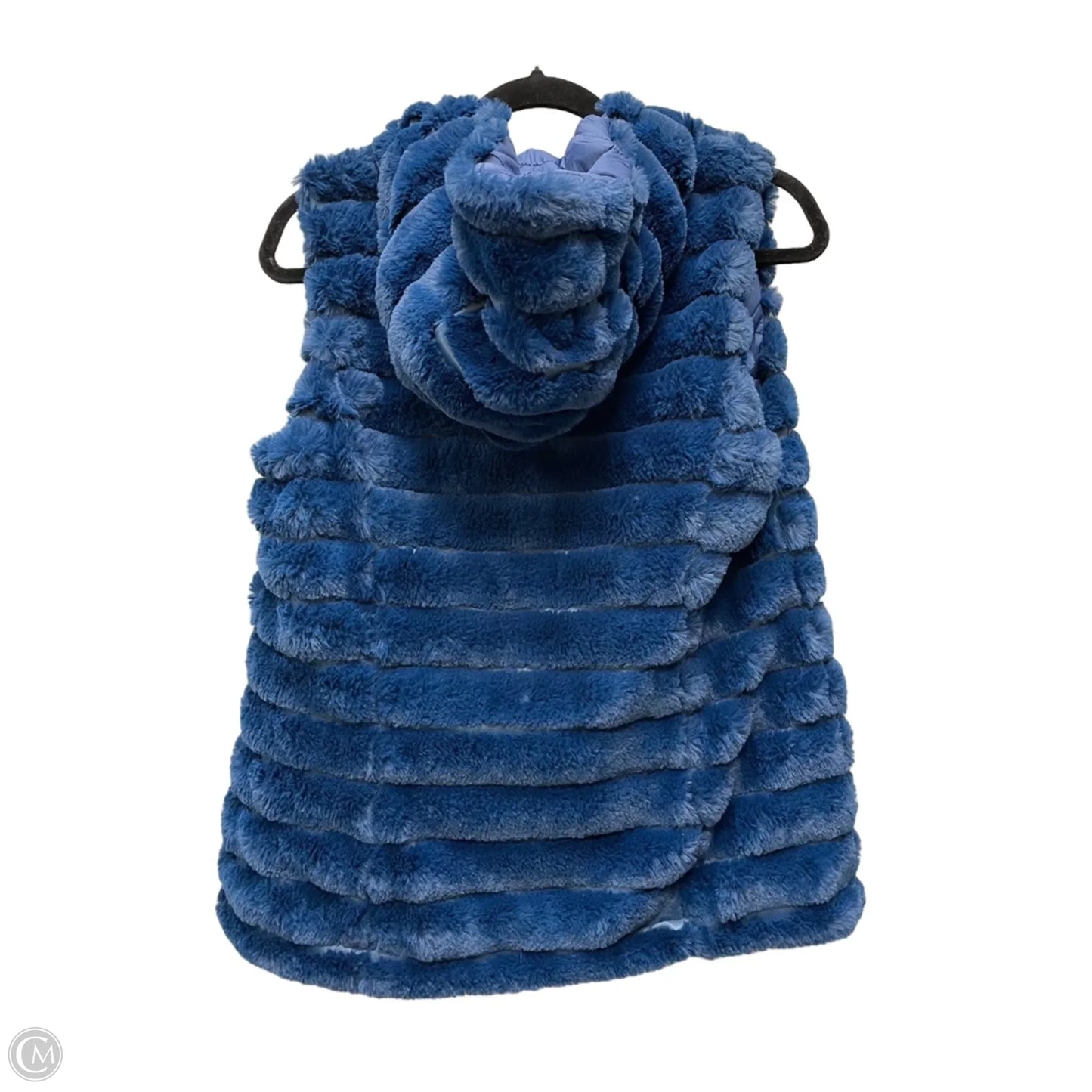 Vest Faux Fur & Sherpa By Soft Surroundings In Blue, Size: M