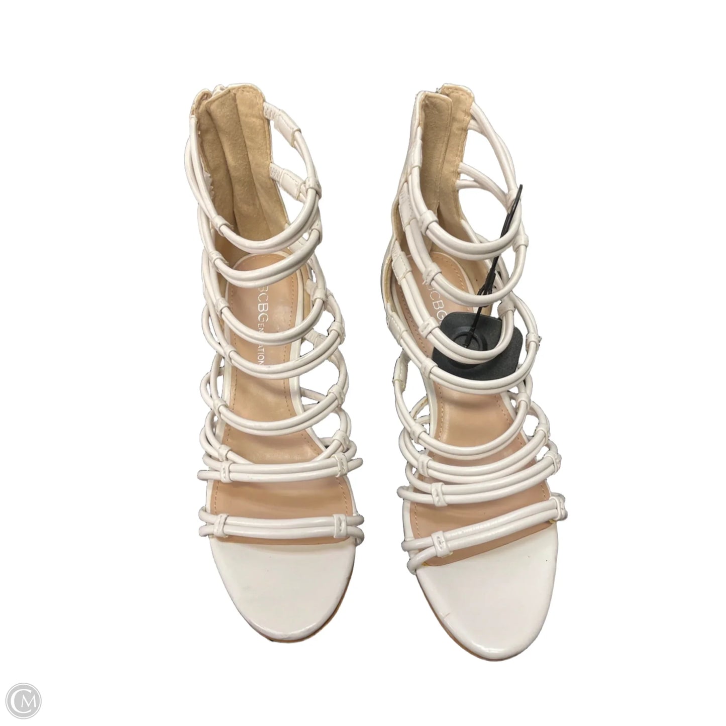 Sandals Heels Stiletto By Bcbg In Cream, Size: 6
