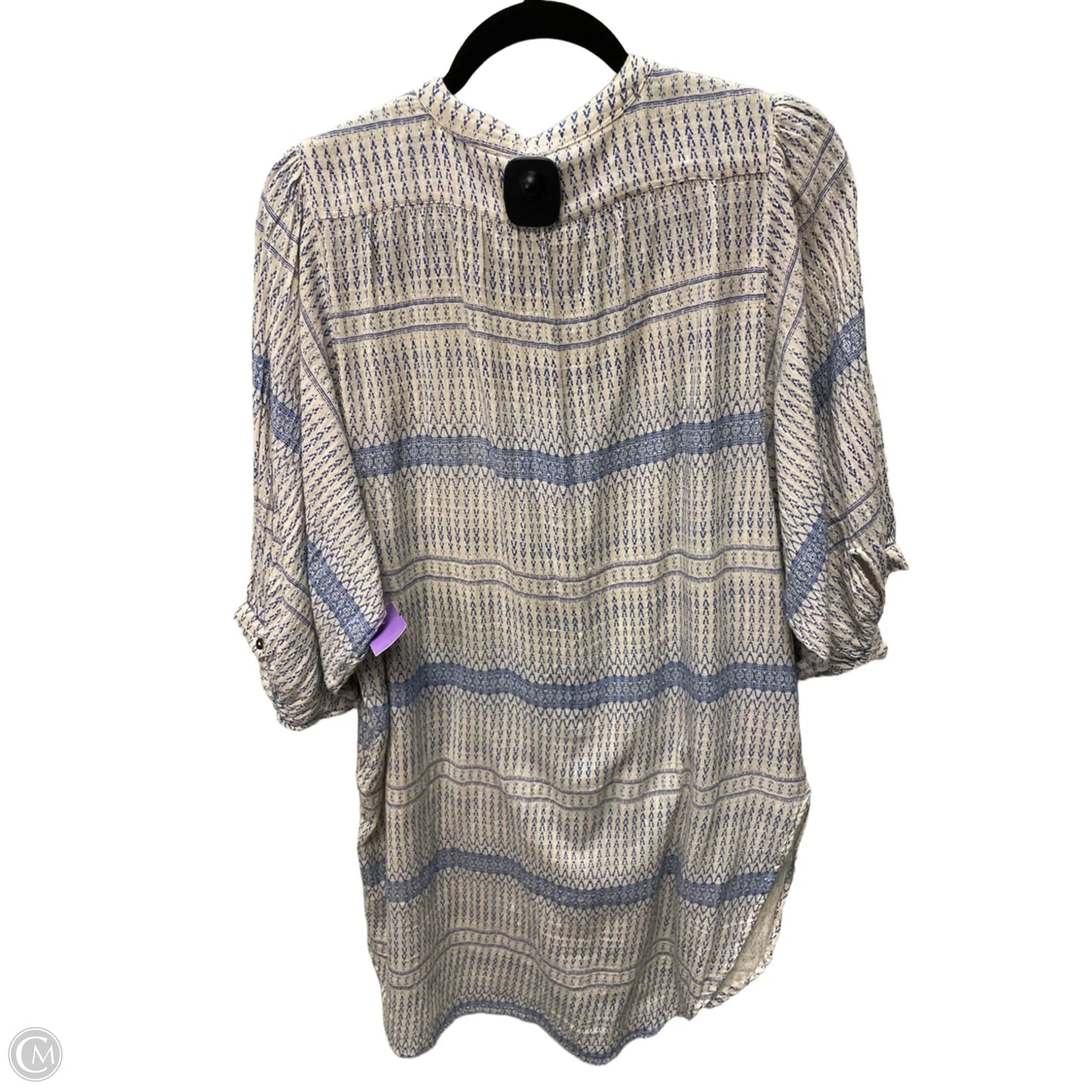 Tunic 3/4 Sleeve By Maeve In Blue & White, Size: Xs