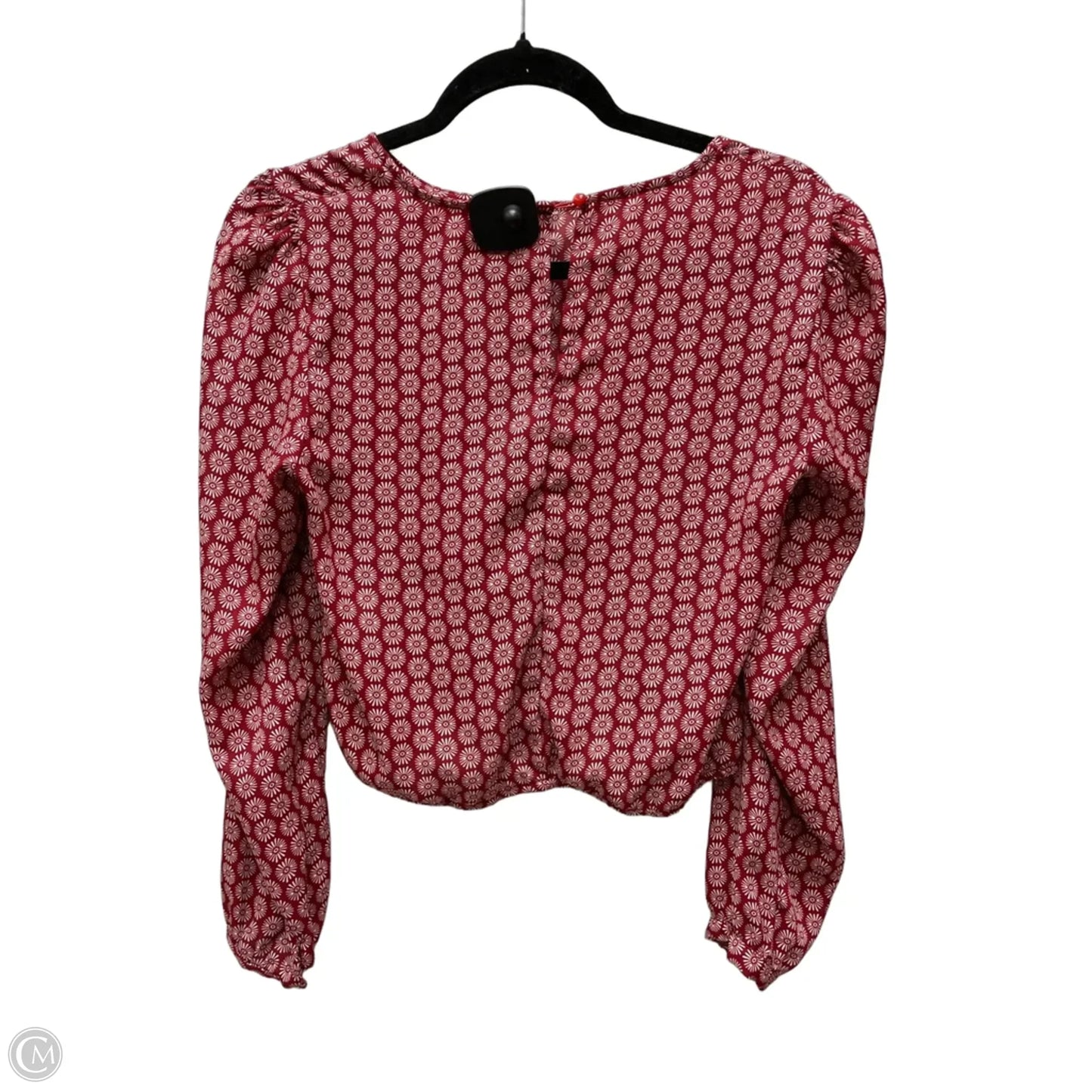 Top Long Sleeve By Lily White In Red & White, Size: S