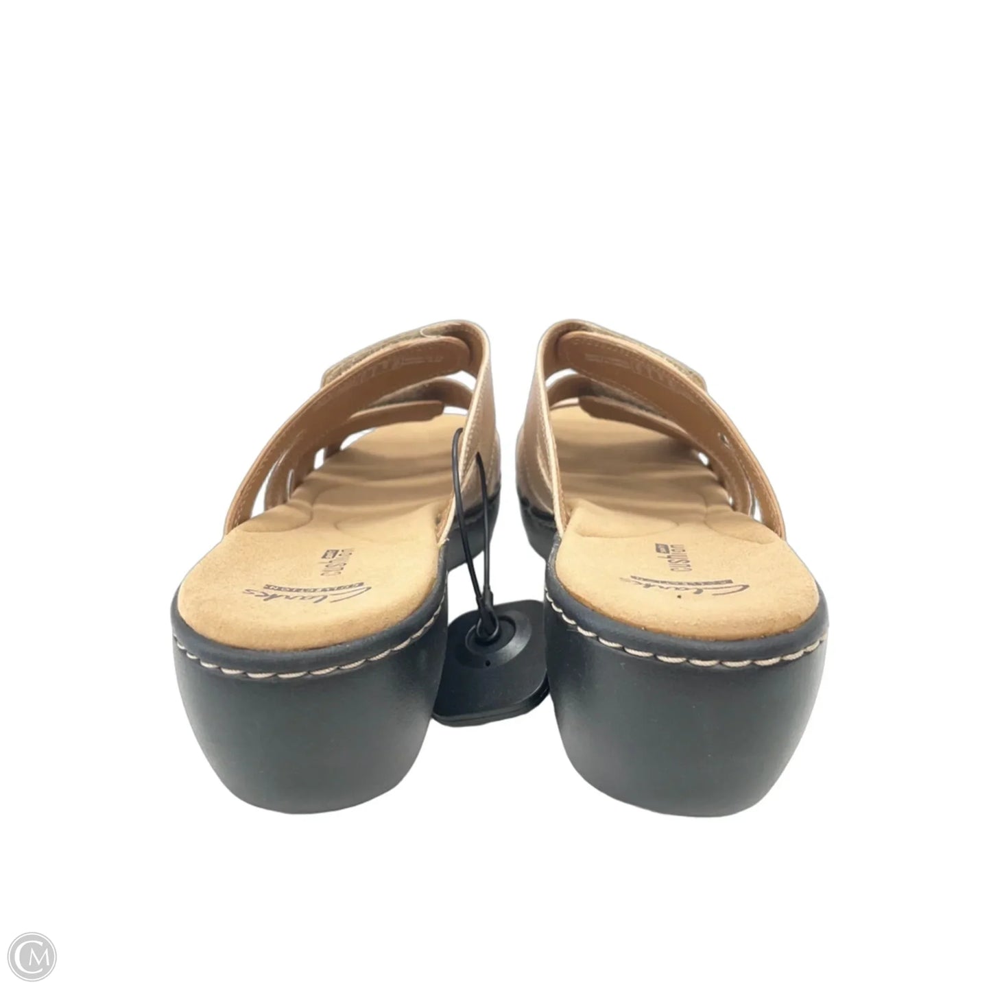 Sandals Heels Platform By Clarks In Tan, Size: 9