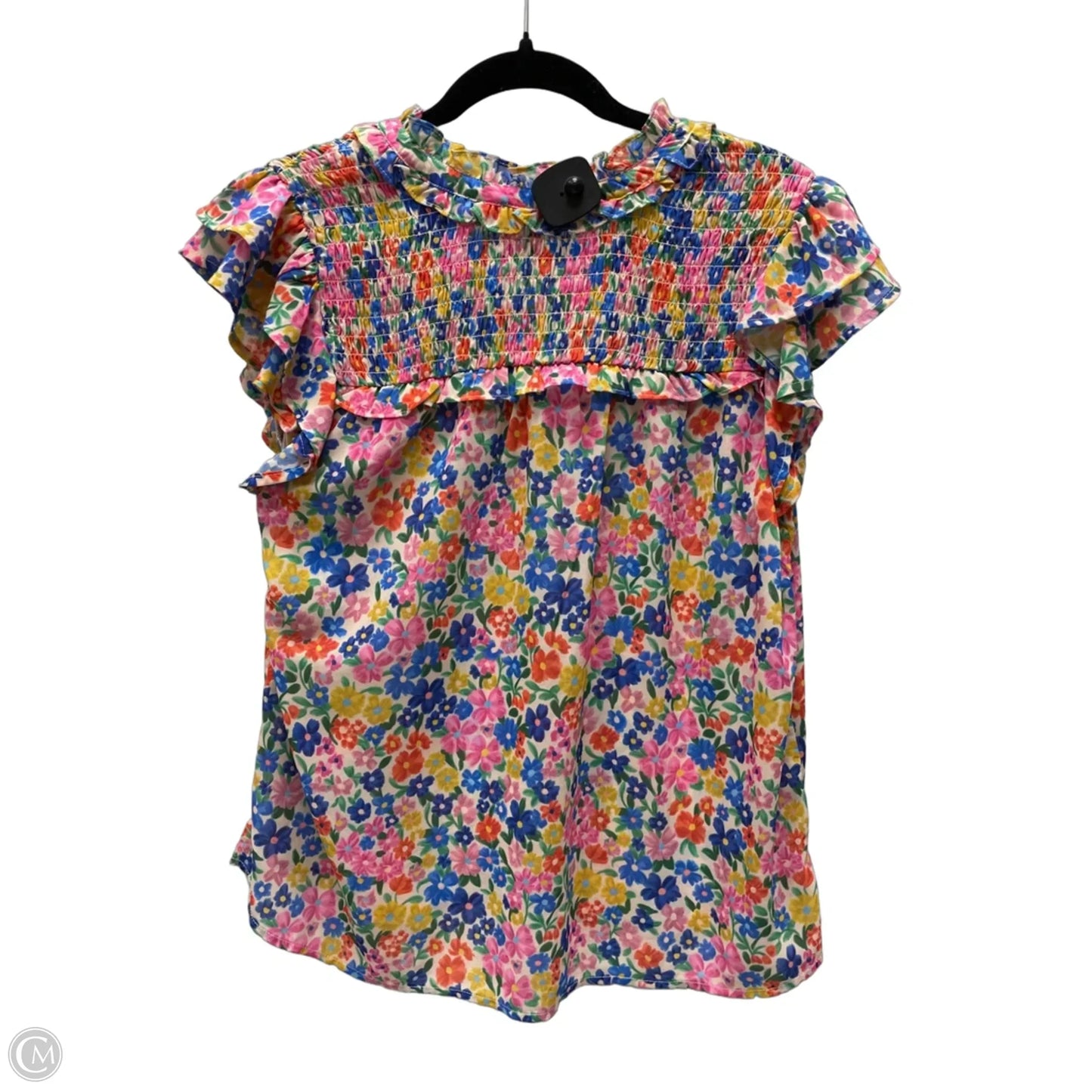 Blouse Sleeveless By Democracy In Floral Print, Size: L