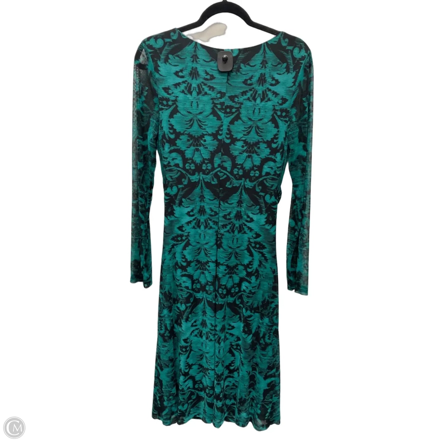 Dress Party Midi By Connected Apparel In Black & Green, Size: M