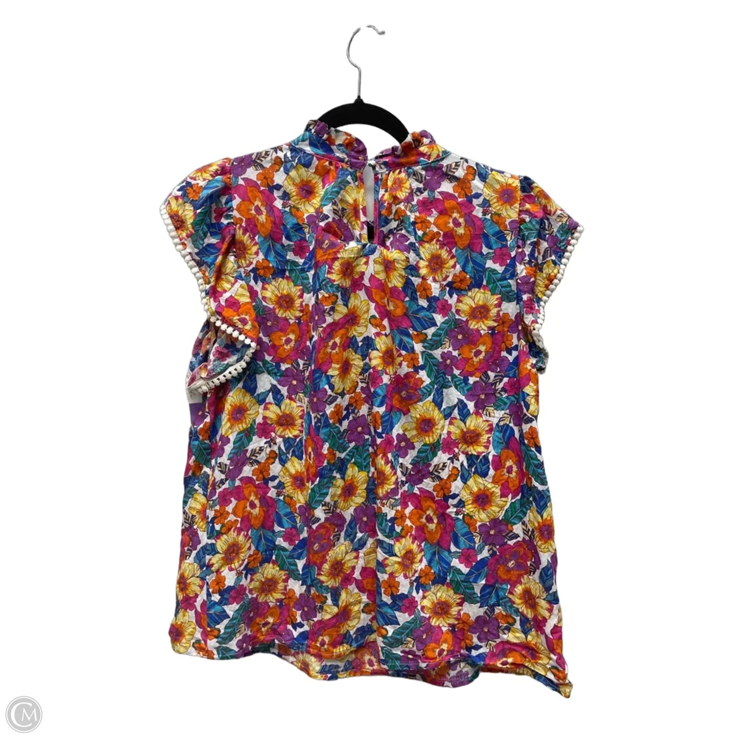 Top Short Sleeve By Thml In Floral Print, Size: L