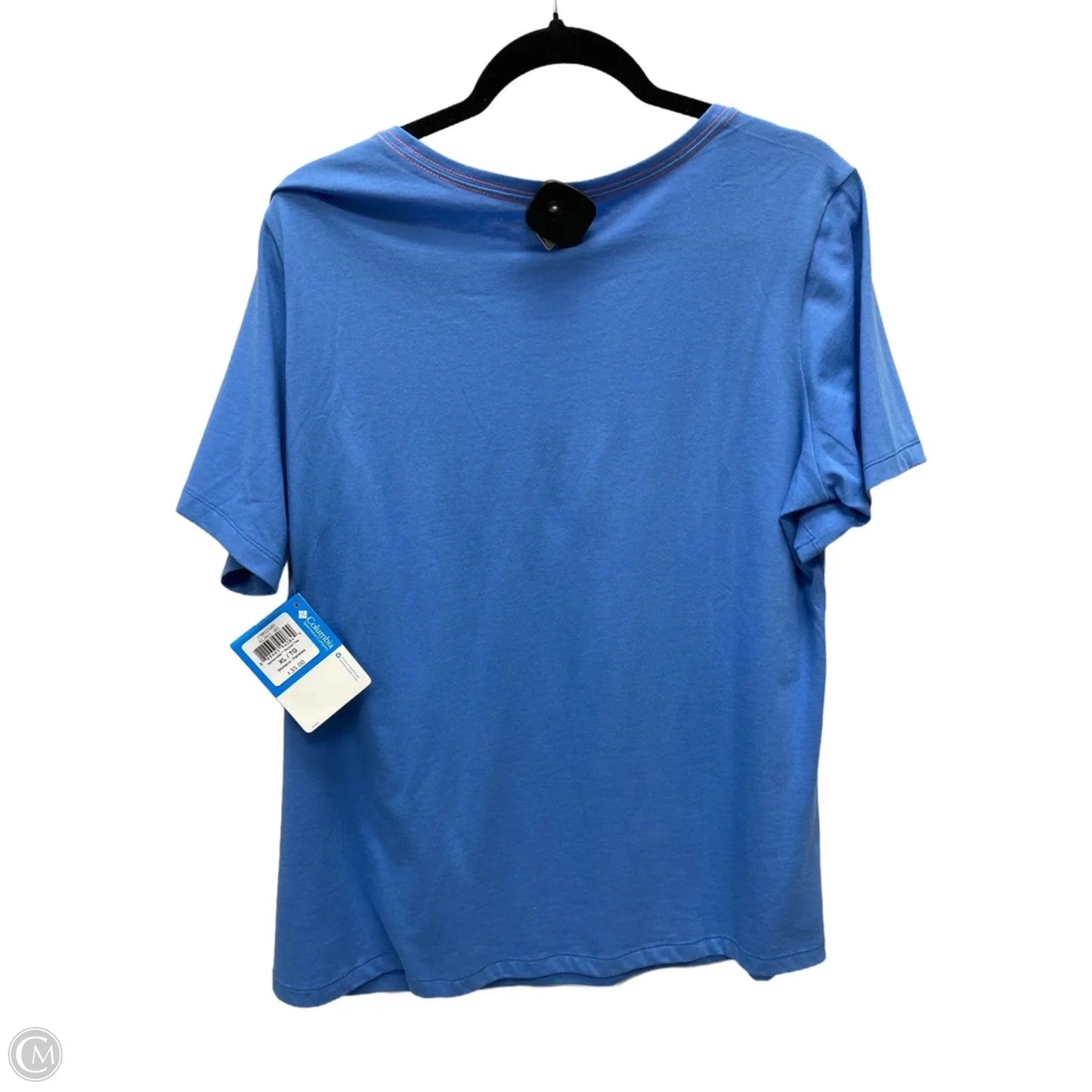 Top Short Sleeve By Columbia In Blue & Pink, Size: Xl