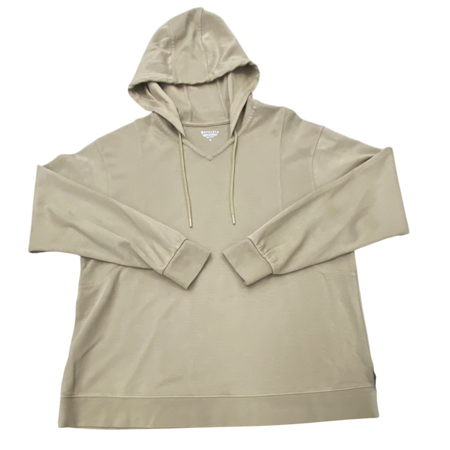 Sweatshirt Hoodie By Athleta In Brown, Size:M