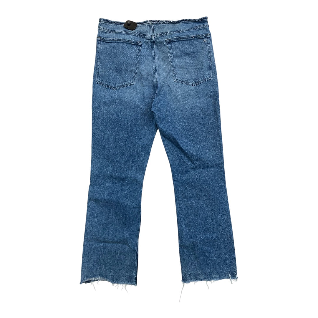Jeans Straight By Rag And Bone In Blue Denim, Size:16