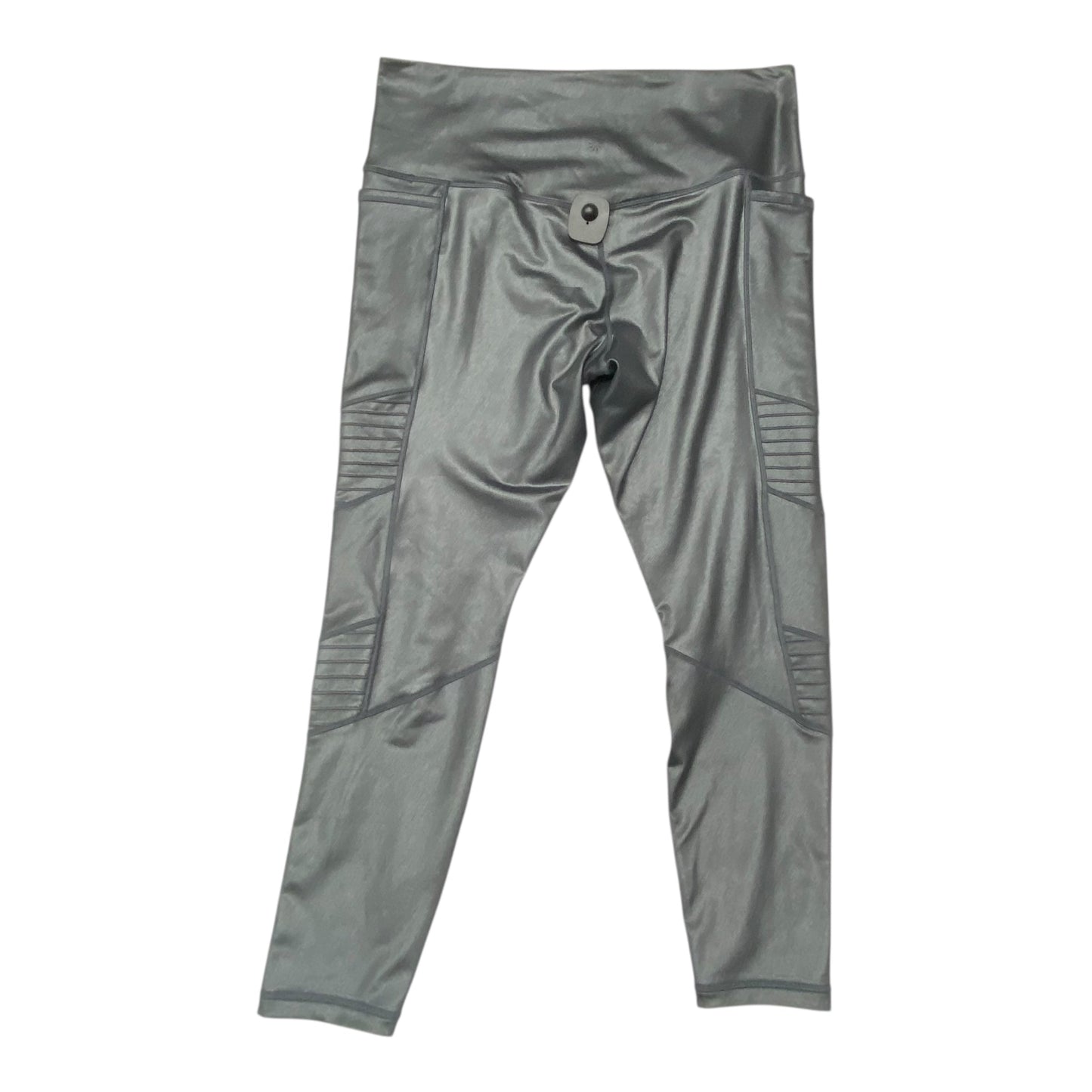 Athletic Leggings By Athleta In Grey & Silver, Size:Xl