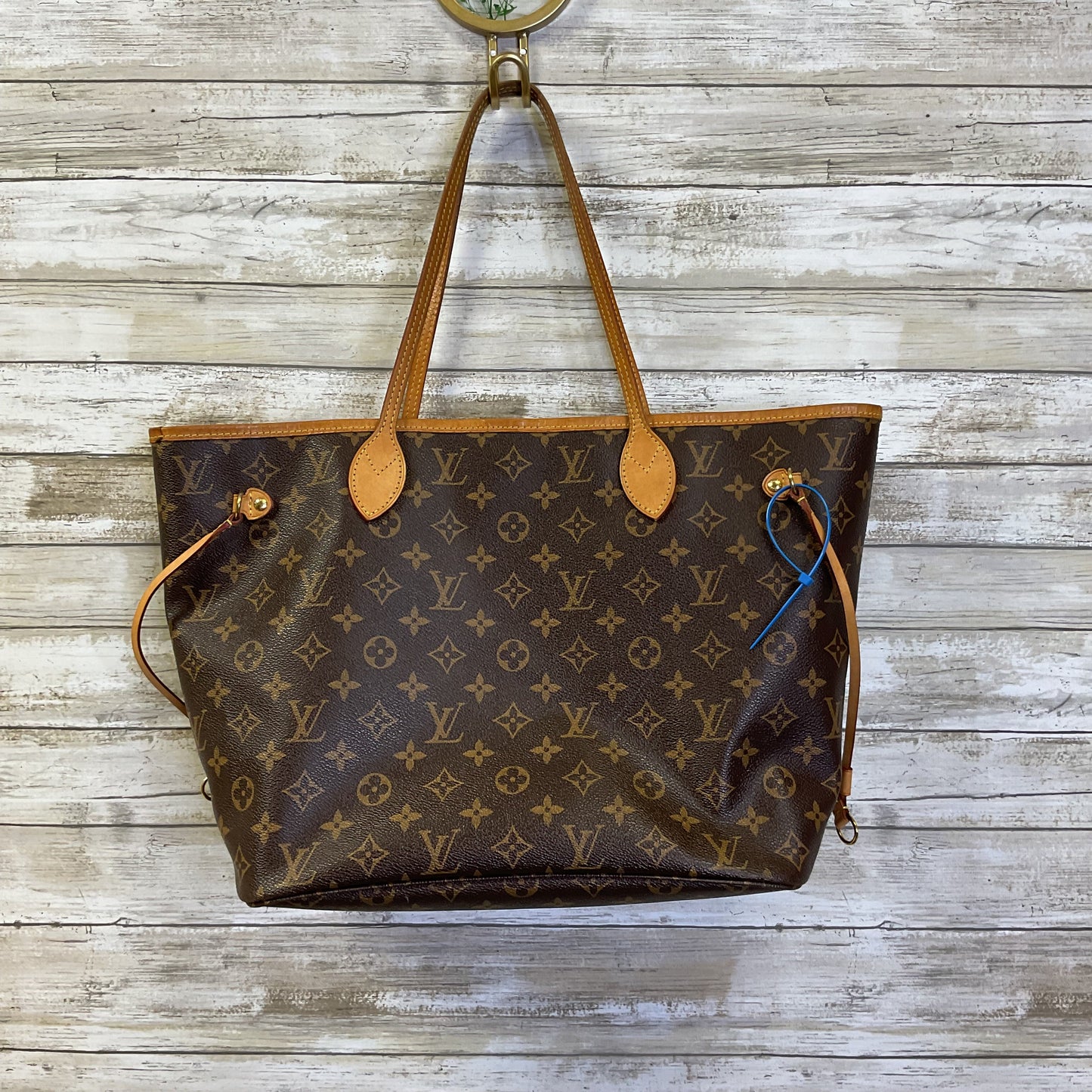 Tote Luxury Designer By Louis Vuitton In Brown & Red, Size:Medium