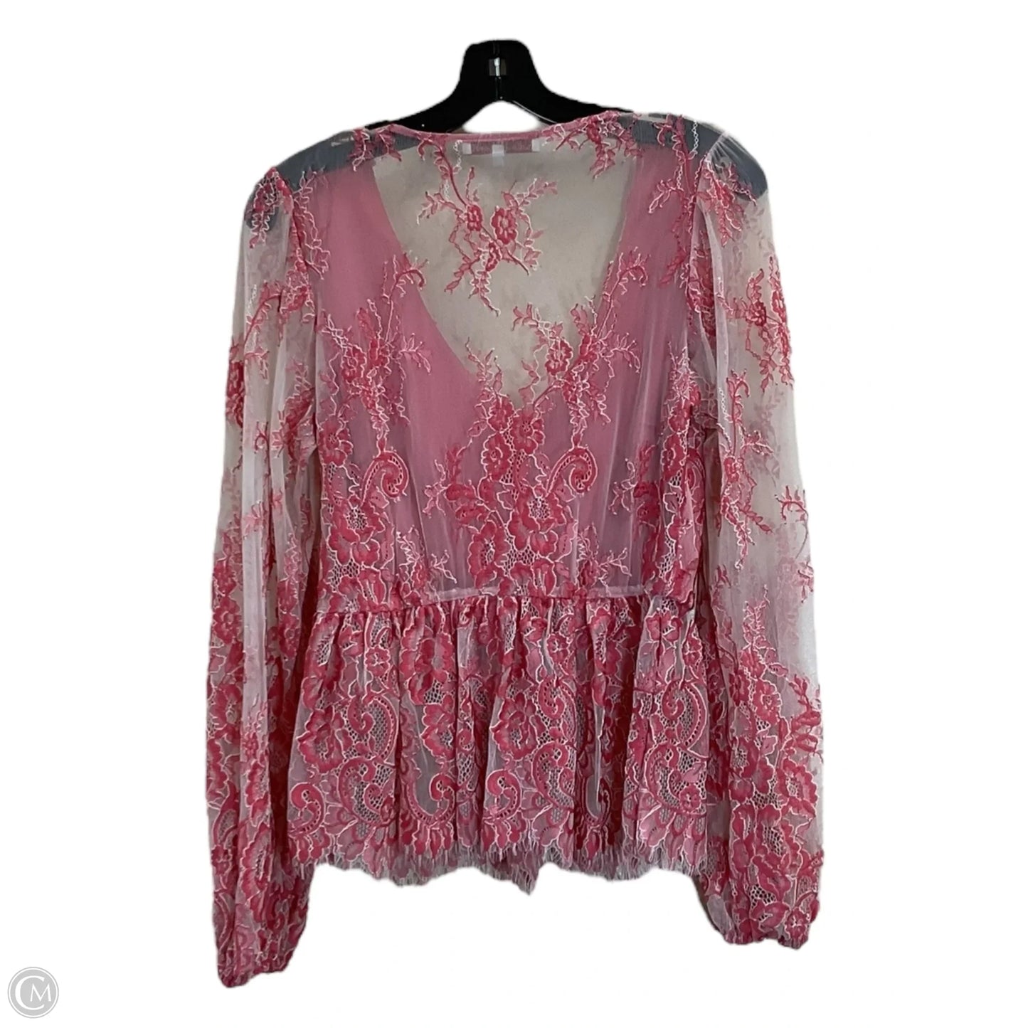 Top Long Sleeve By Clothes Mentor In Pink, Size: S