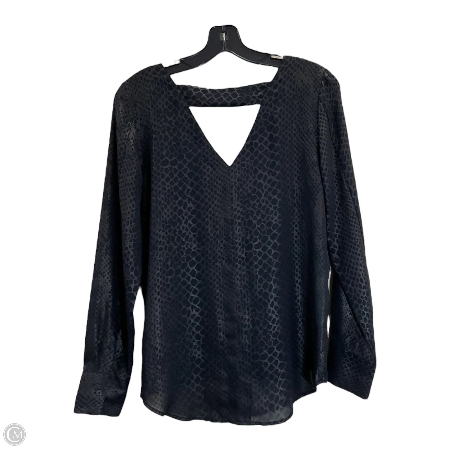 Top Long Sleeve By Ana In Black, Size: S
