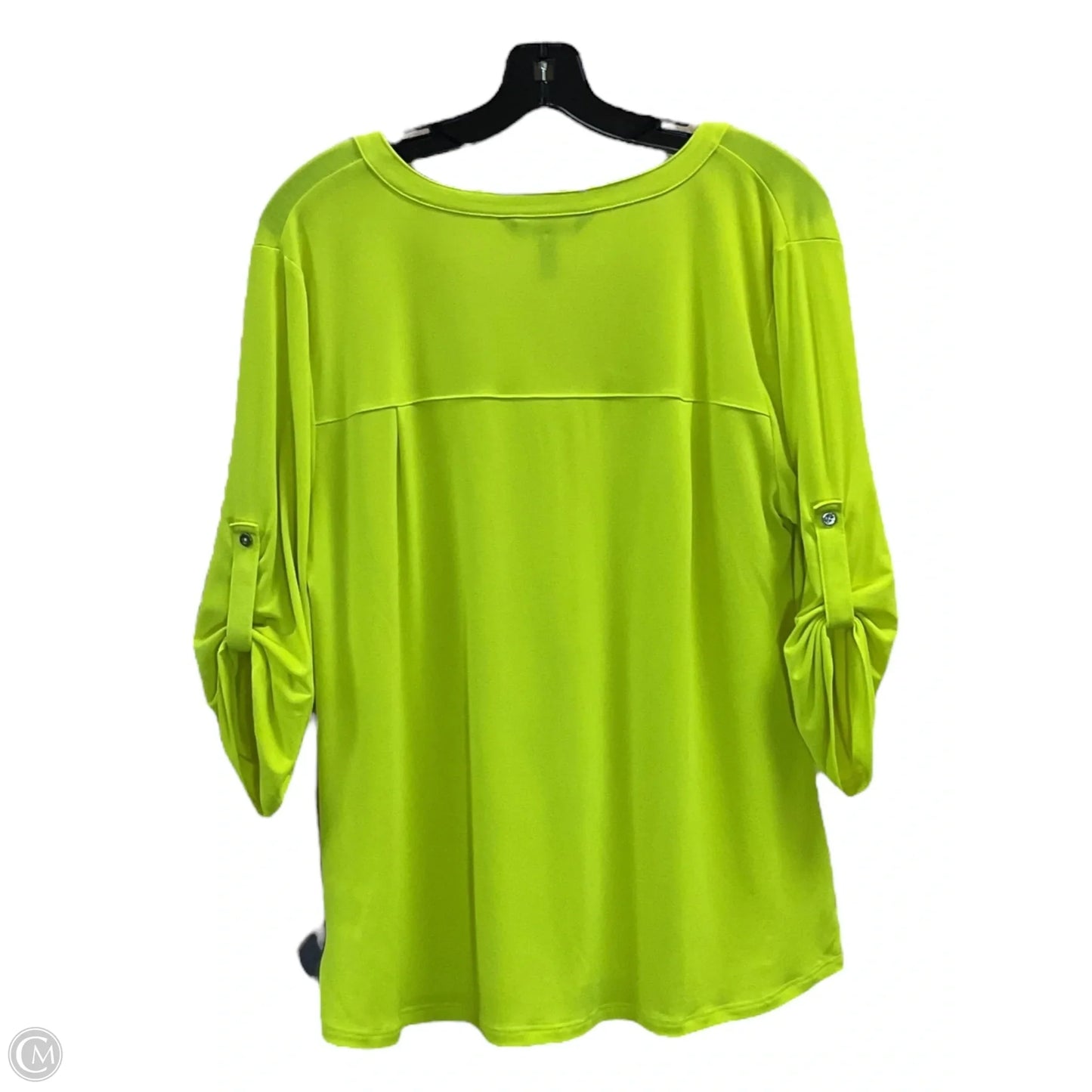 Blouse Long Sleeve By Ellen Tracy In Yellow, Size: L