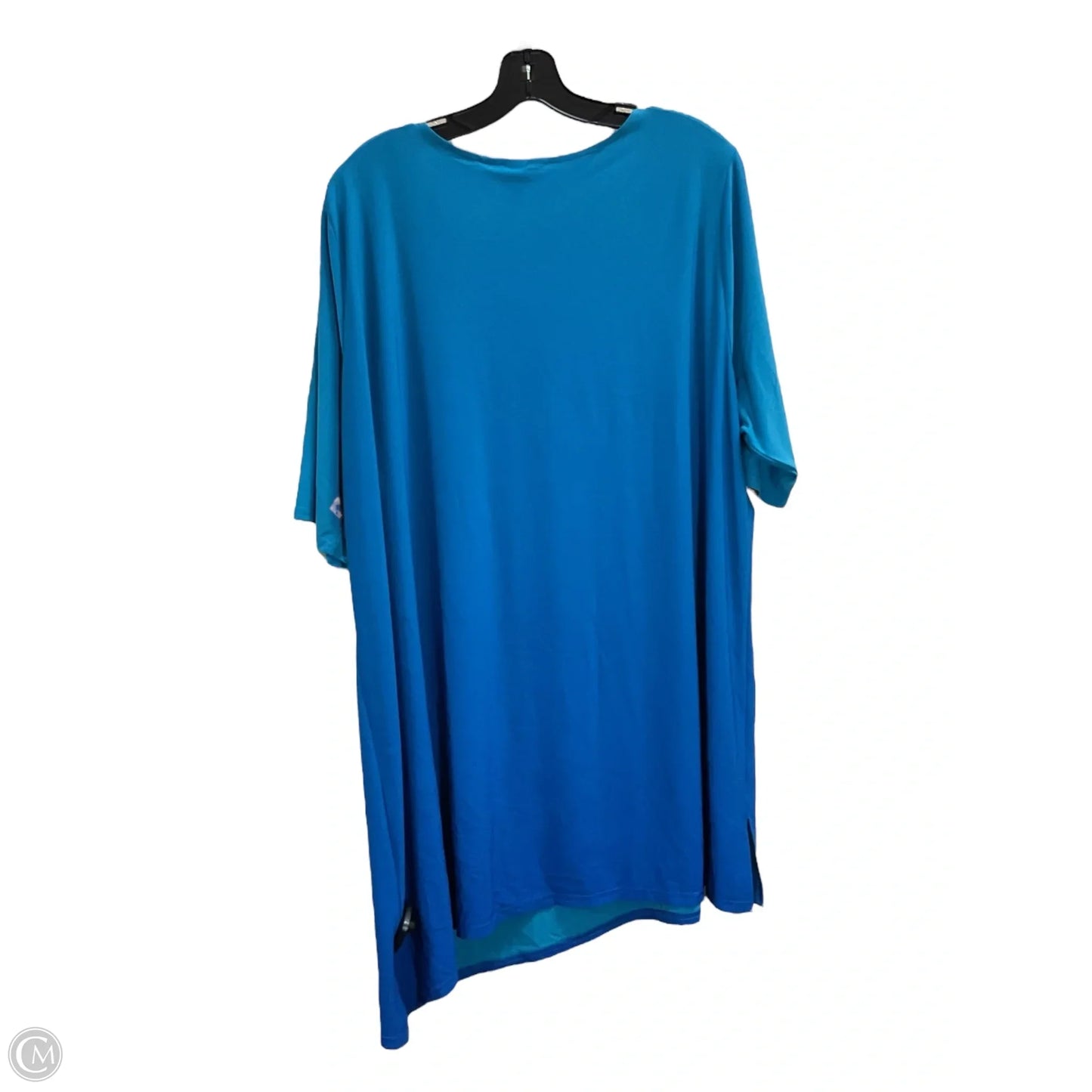 Tunic Short Sleeve By Cj Banks In Blue, Size: 3x