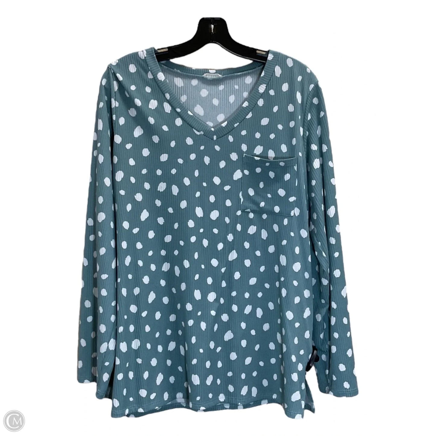 Top Long Sleeve By Jodifl In Green, Size: L