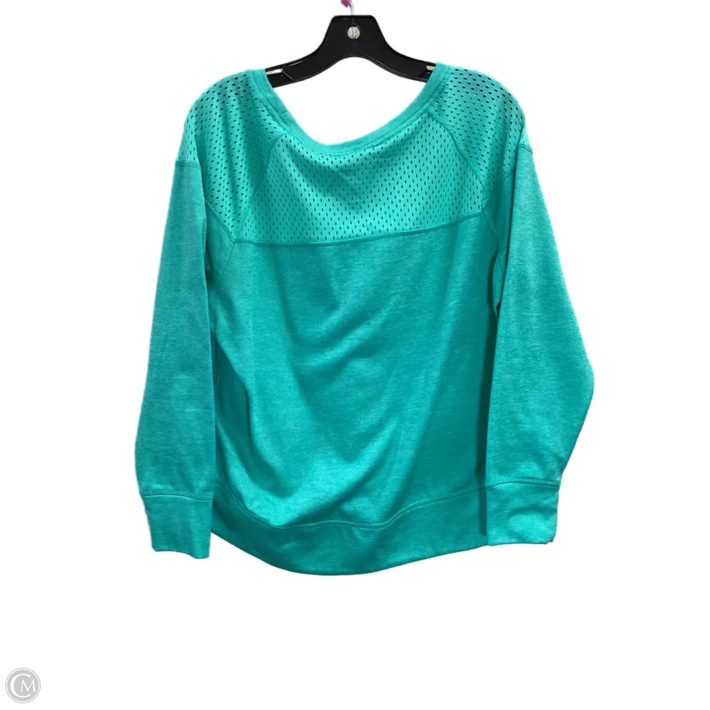 Top Long Sleeve By Champion In Green, Size: M