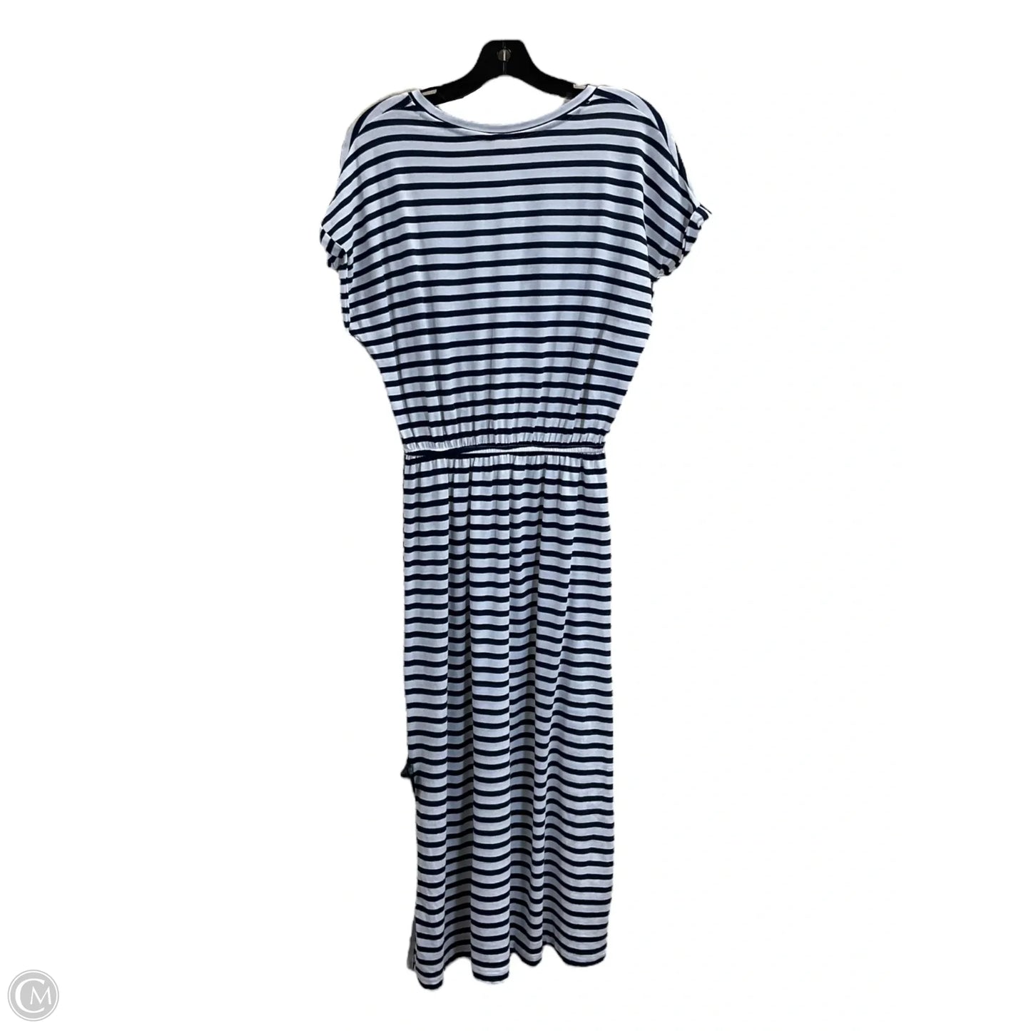 Dress Casual Midi By H&m In Blue & White, Size: M