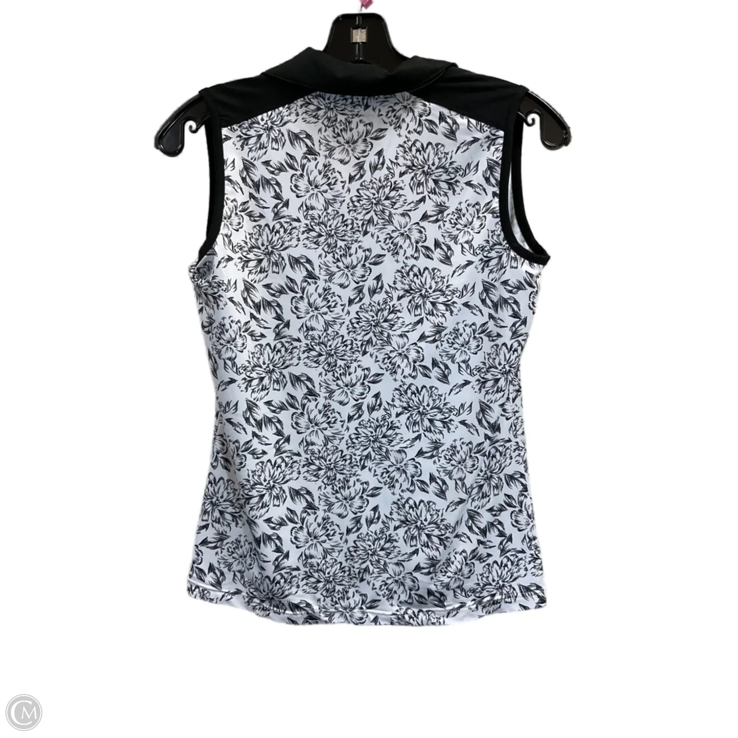 Athletic Tank Top By Izod In Black & White, Size: Xs