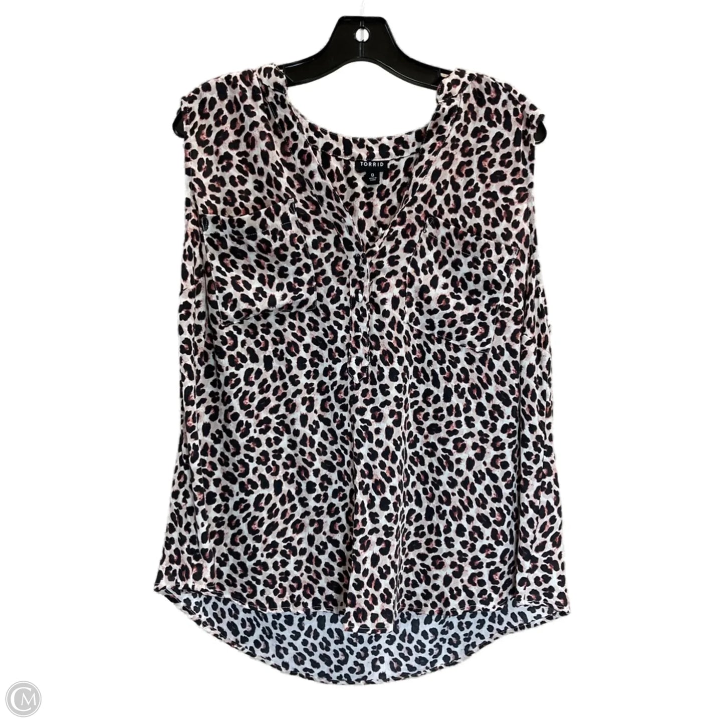 Top Sleeveless By Torrid In Animal Print, Size: L