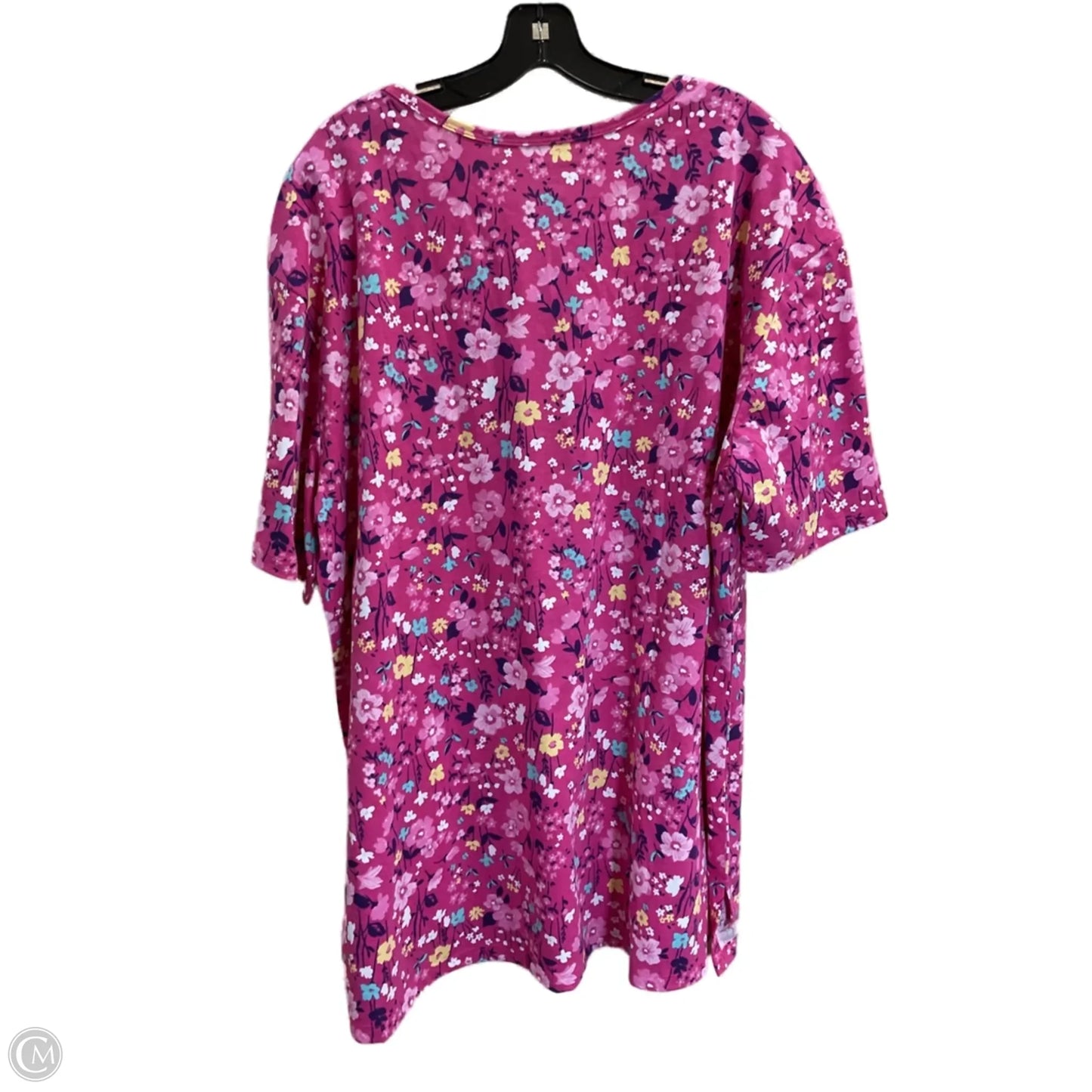 Top Short Sleeve By Woman Within In Pink, Size: 3x