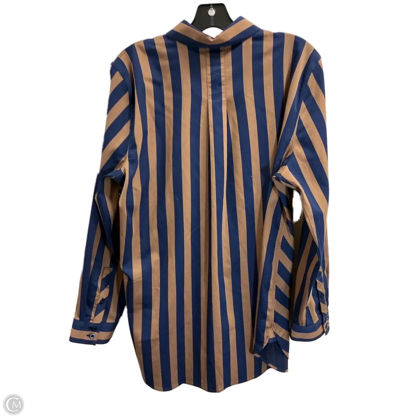 Blouse Long Sleeve By Chicos In Tan, Size: 14