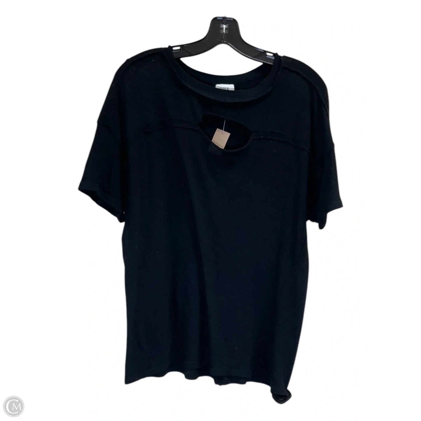 Top Short Sleeve By Bke In Black, Size: L