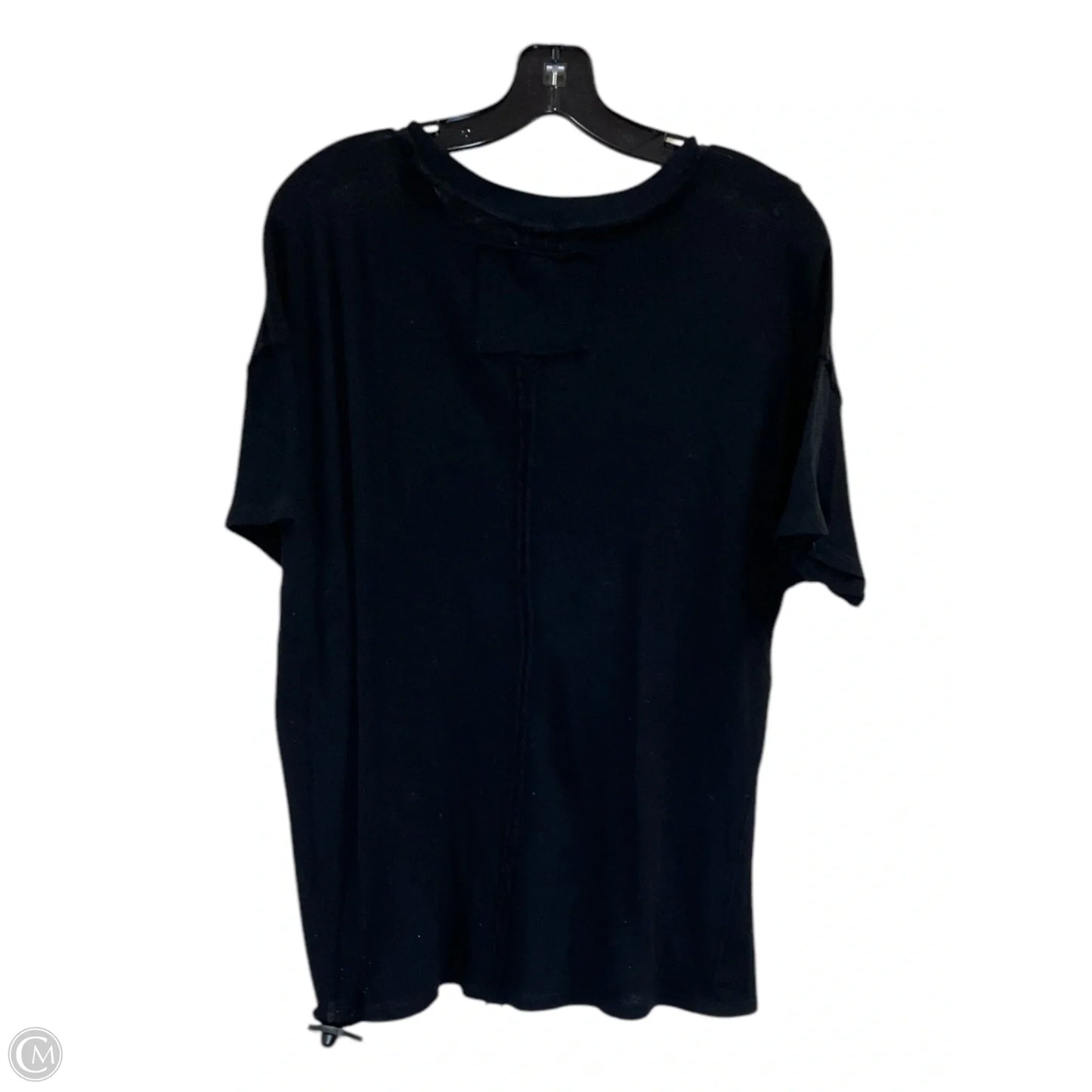 Top Short Sleeve By Bke In Black, Size: L