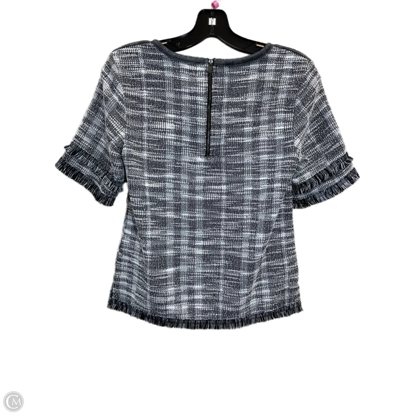 Top Short Sleeve By Banana Republic In Black & White, Size: Xs