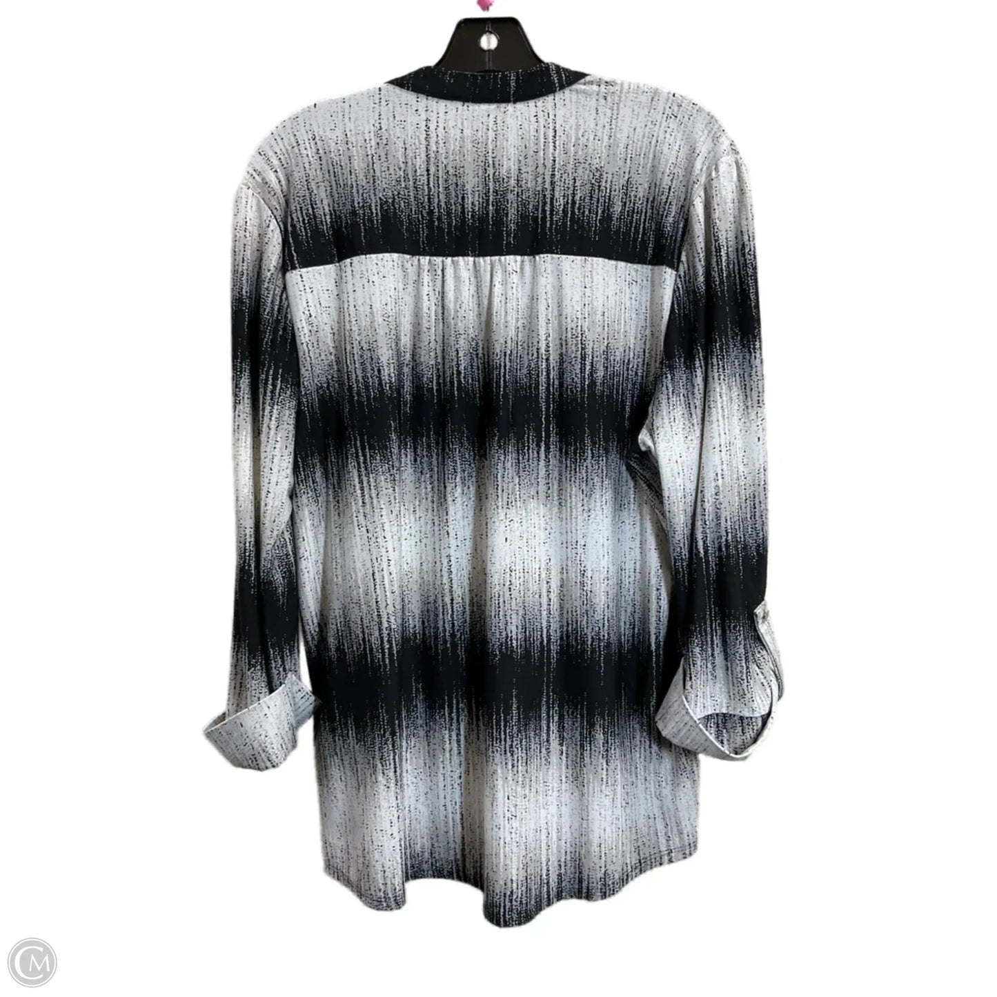 Top 3/4 Sleeve By Cocomo In Black & White, Size: Xl
