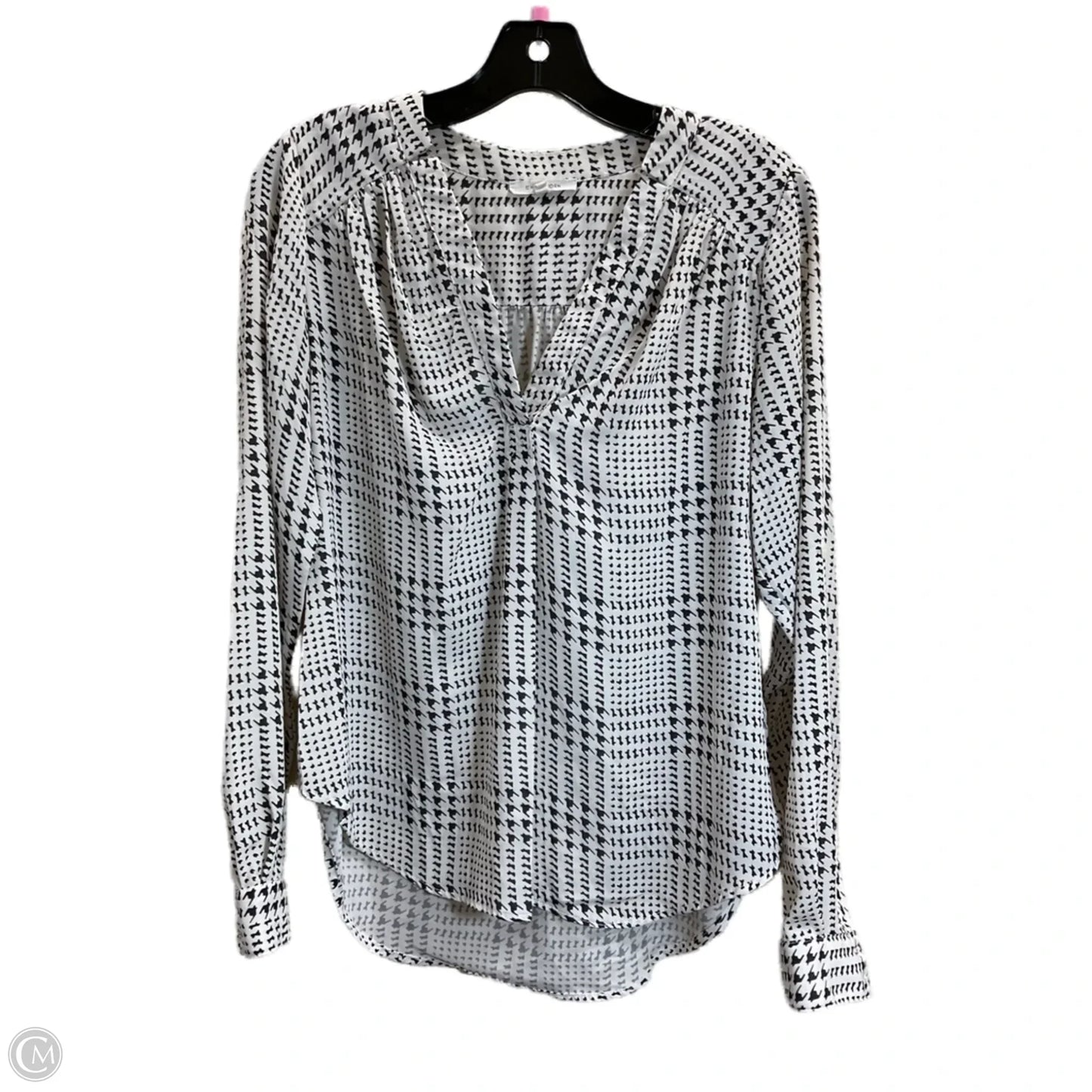 Top Long Sleeve By 41 Hawthorn In Black & White, Size: M