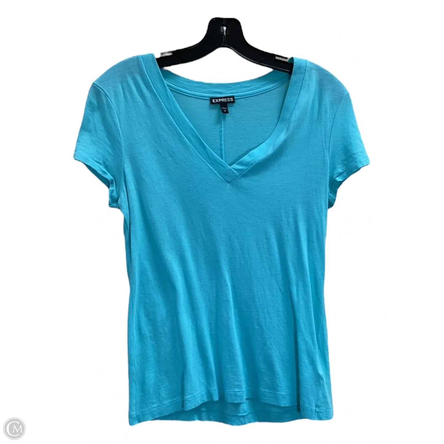 Top Short Sleeve By Express In Teal, Size: Sp