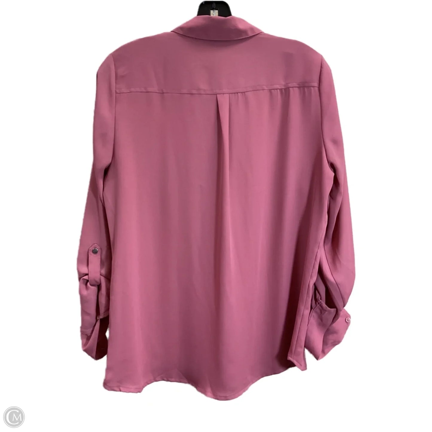 Blouse Long Sleeve By Apt 9 In Pink, Size: M