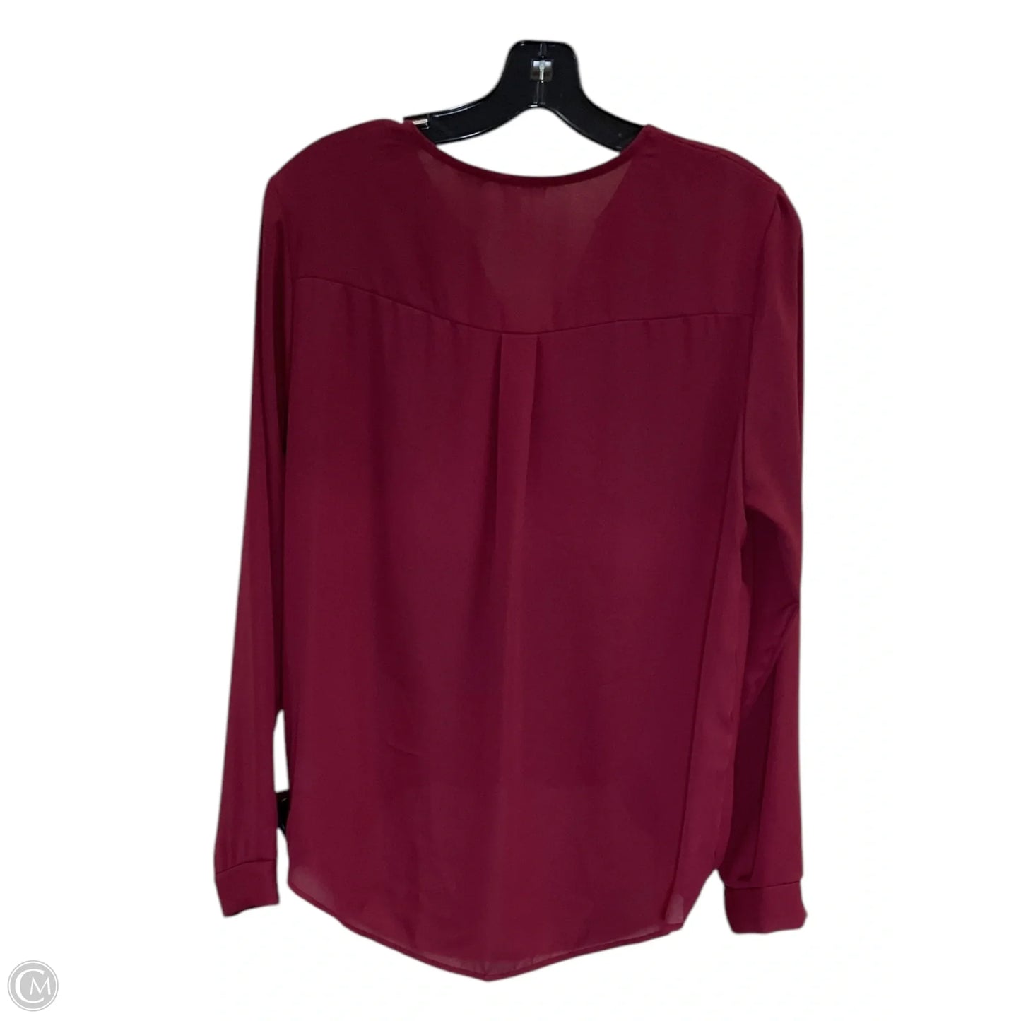 Top Long Sleeve By Downeast In Red, Size: M