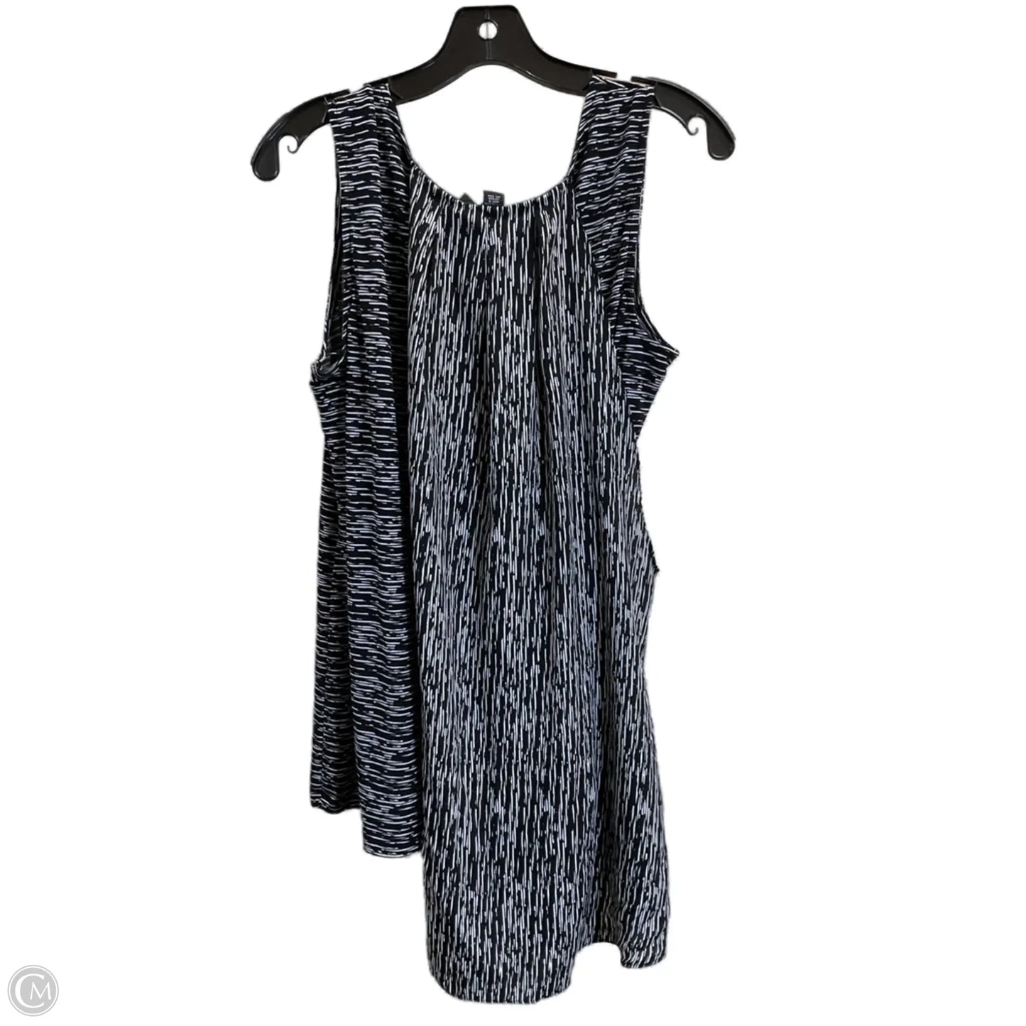 Tunic Sleeveless By Alfani In Black & White, Size: Xl