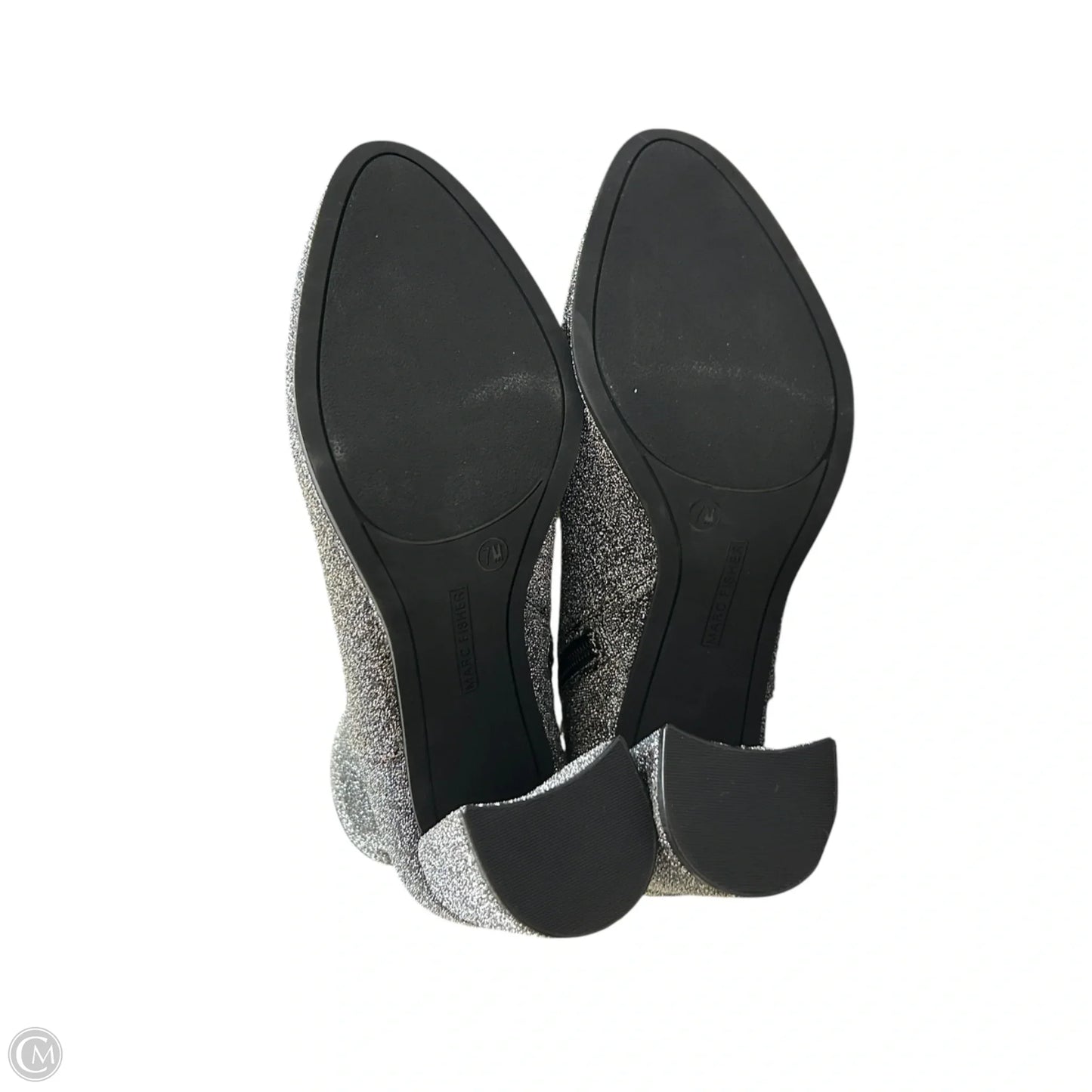 Boots Ankle Heels By Marc Fisher In Silver, Size: 7