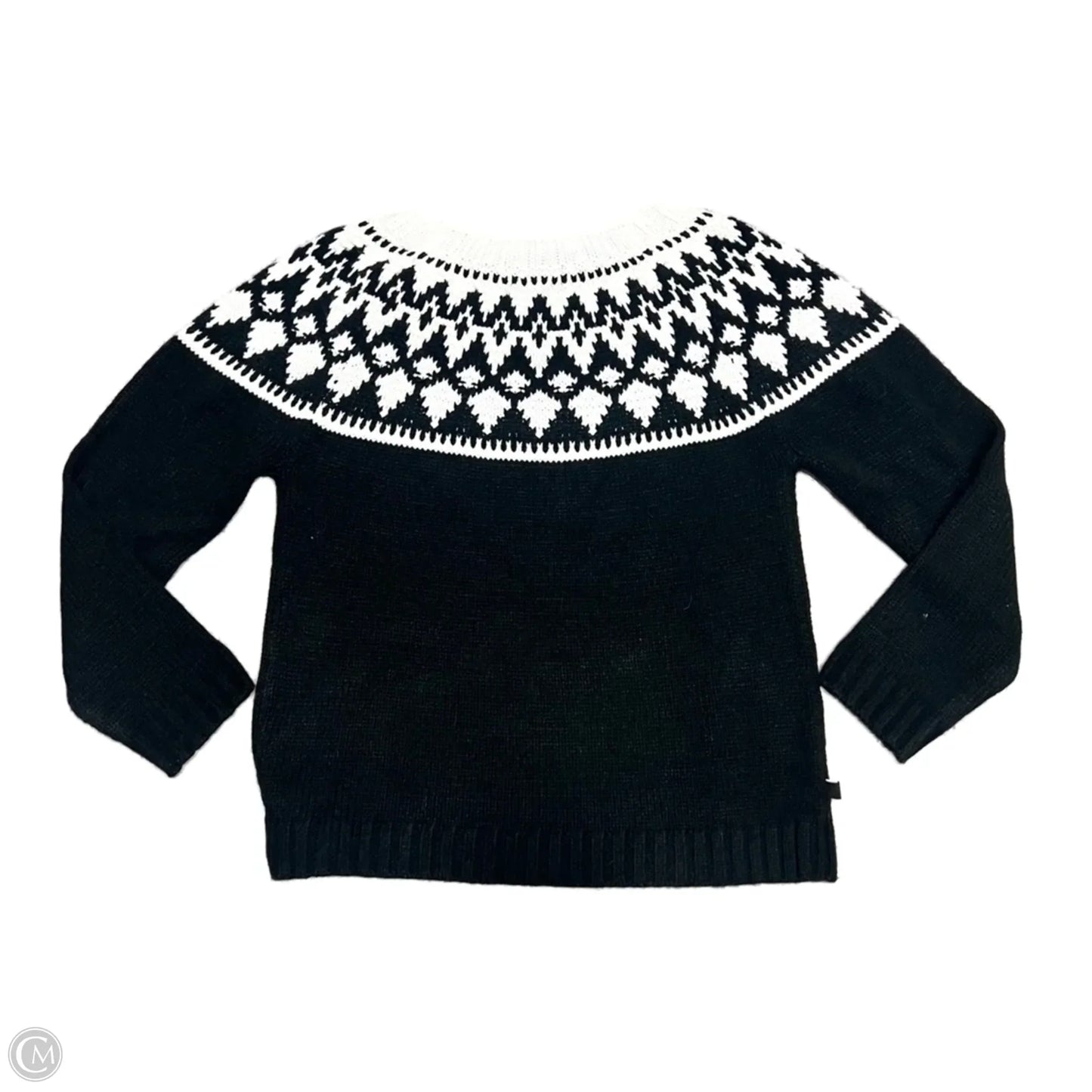 Sweater Designer By Karl Lagerfeld In Black & White, Size: L
