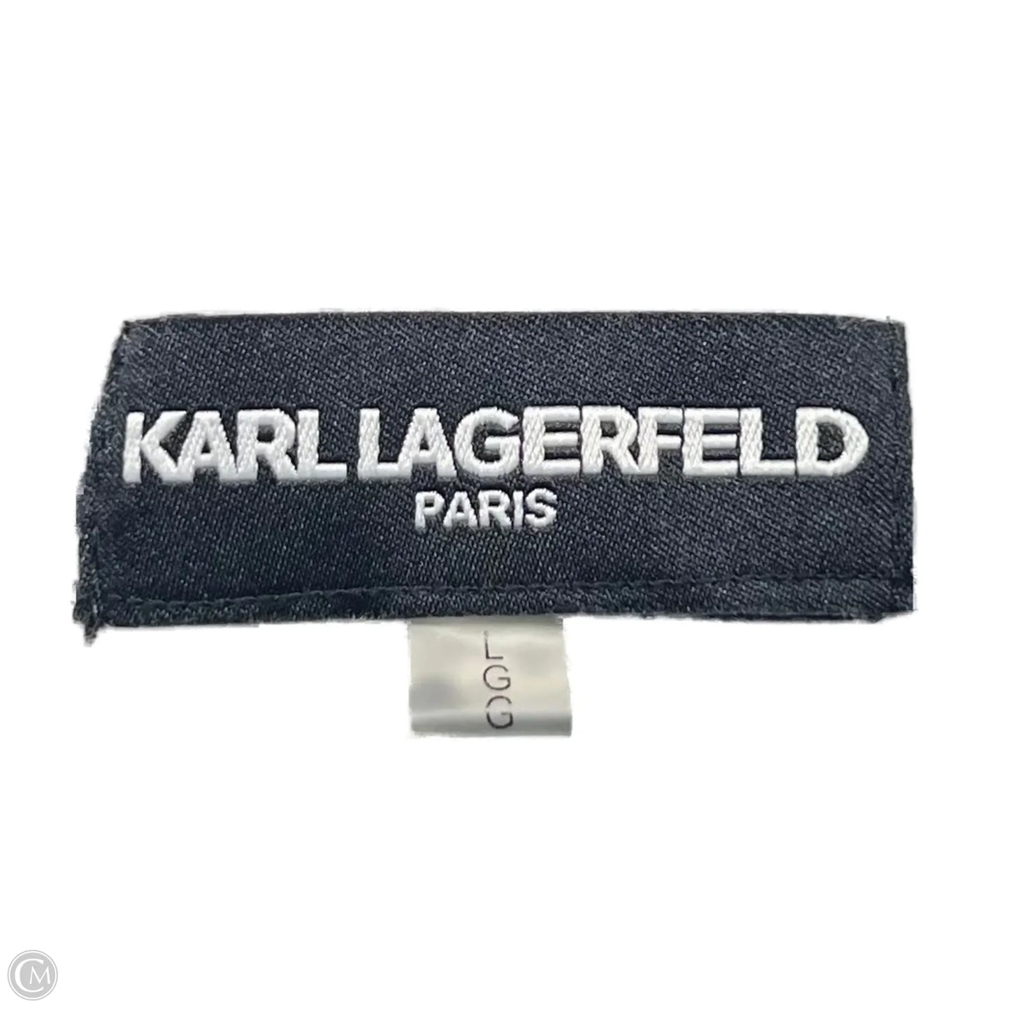 Sweater Designer By Karl Lagerfeld In Black & White, Size: L
