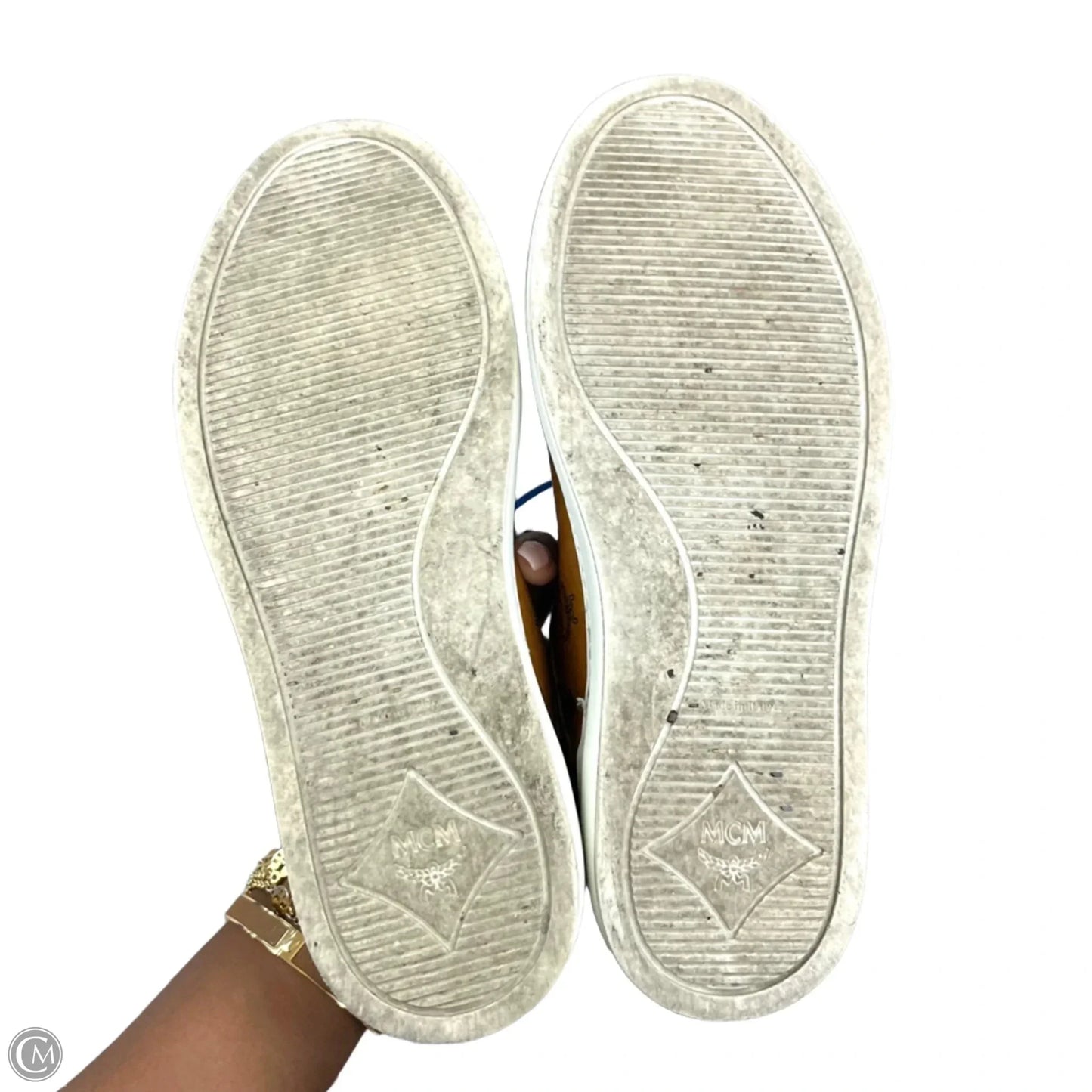 Shoes Luxury Designer By Mcm In Brown, Size: 5.5