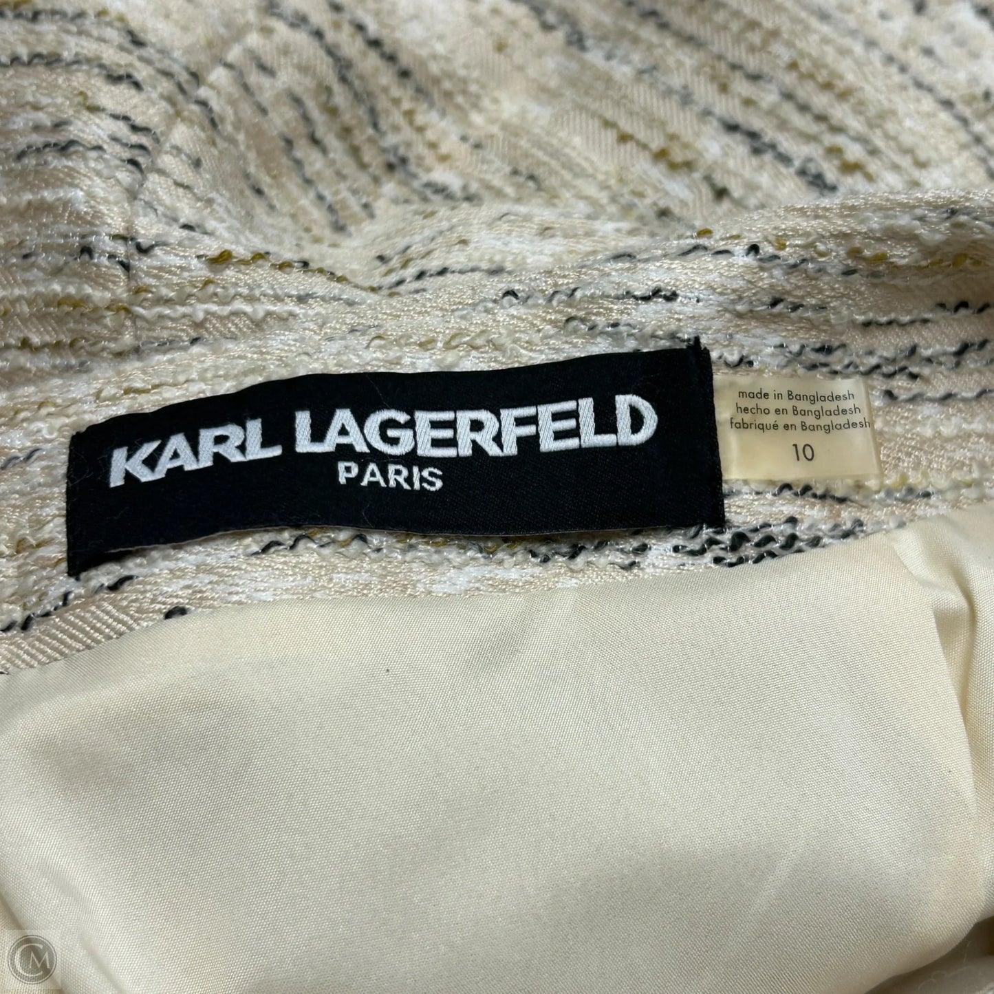 Skirt Designer By Karl Lagerfeld In Cream, Size: 10