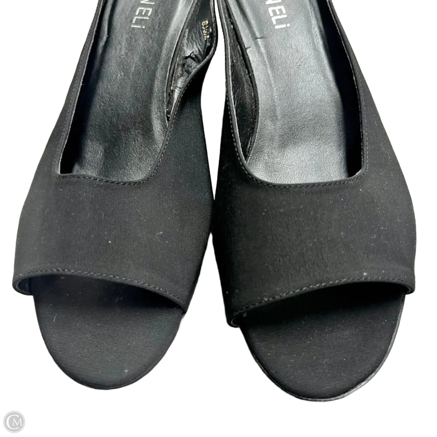 Sandals Heels Wedge By Vaneli In Black, Size: 8.5