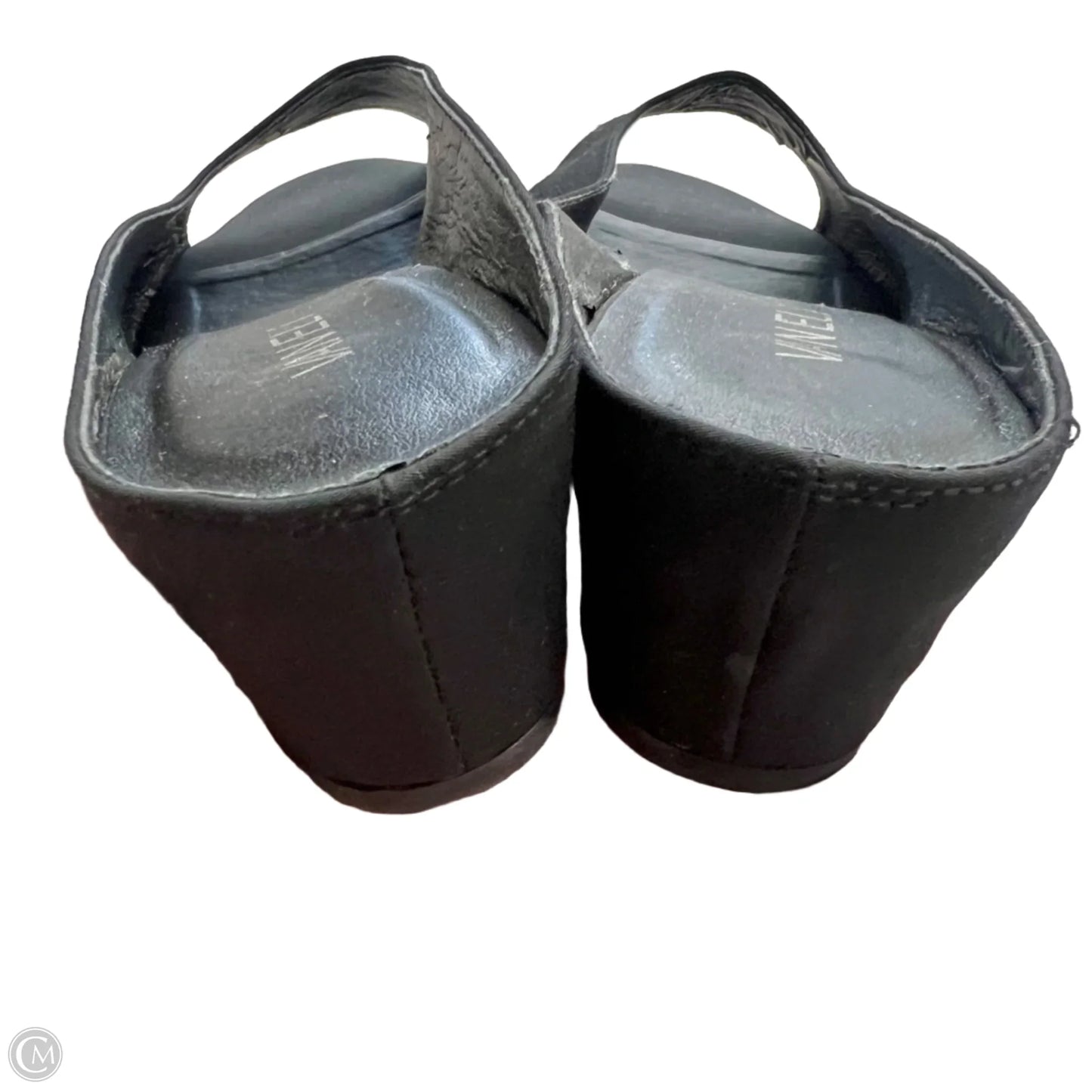 Sandals Heels Wedge By Vaneli In Black, Size: 8.5