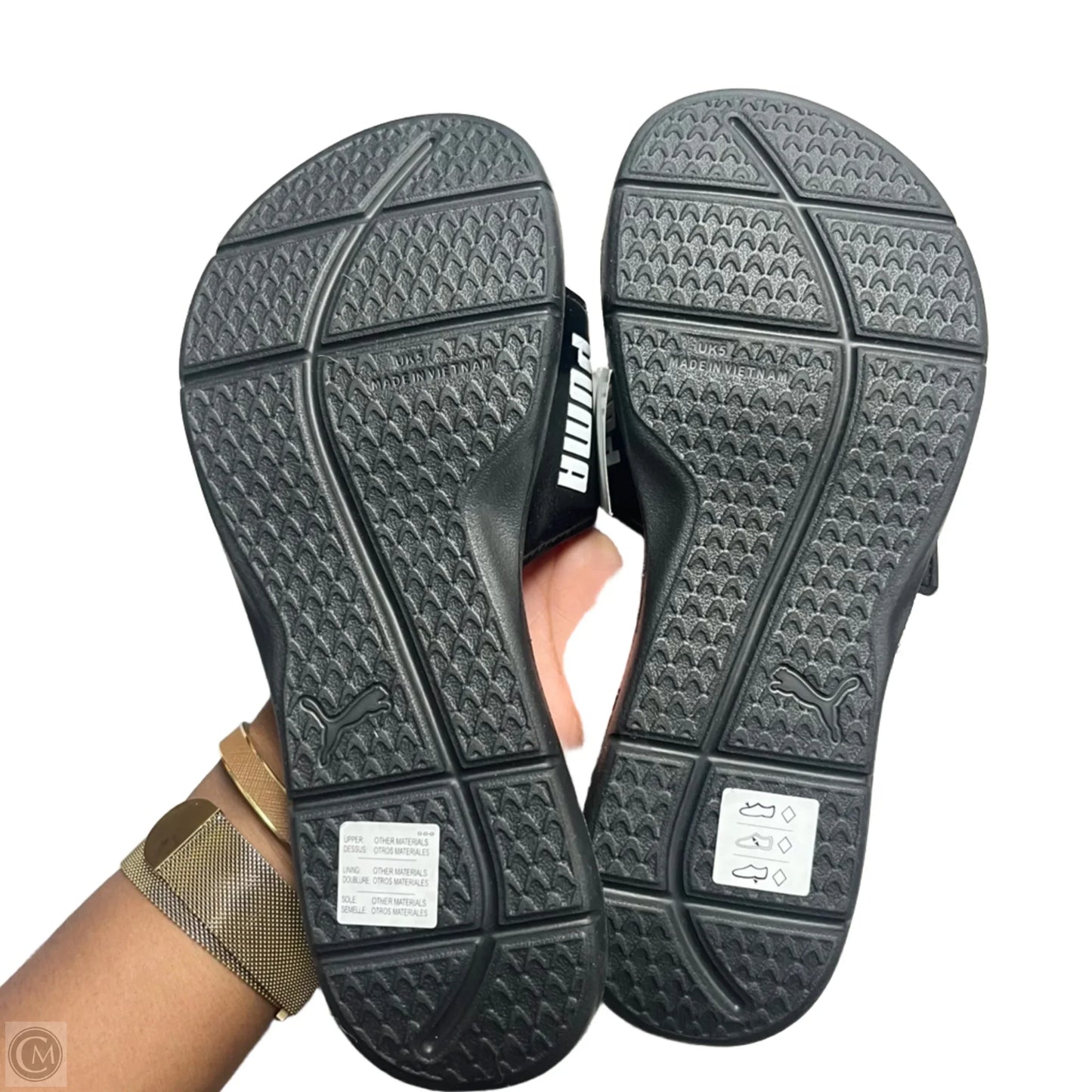 Sandals Flats By Puma In Black, Size: 8