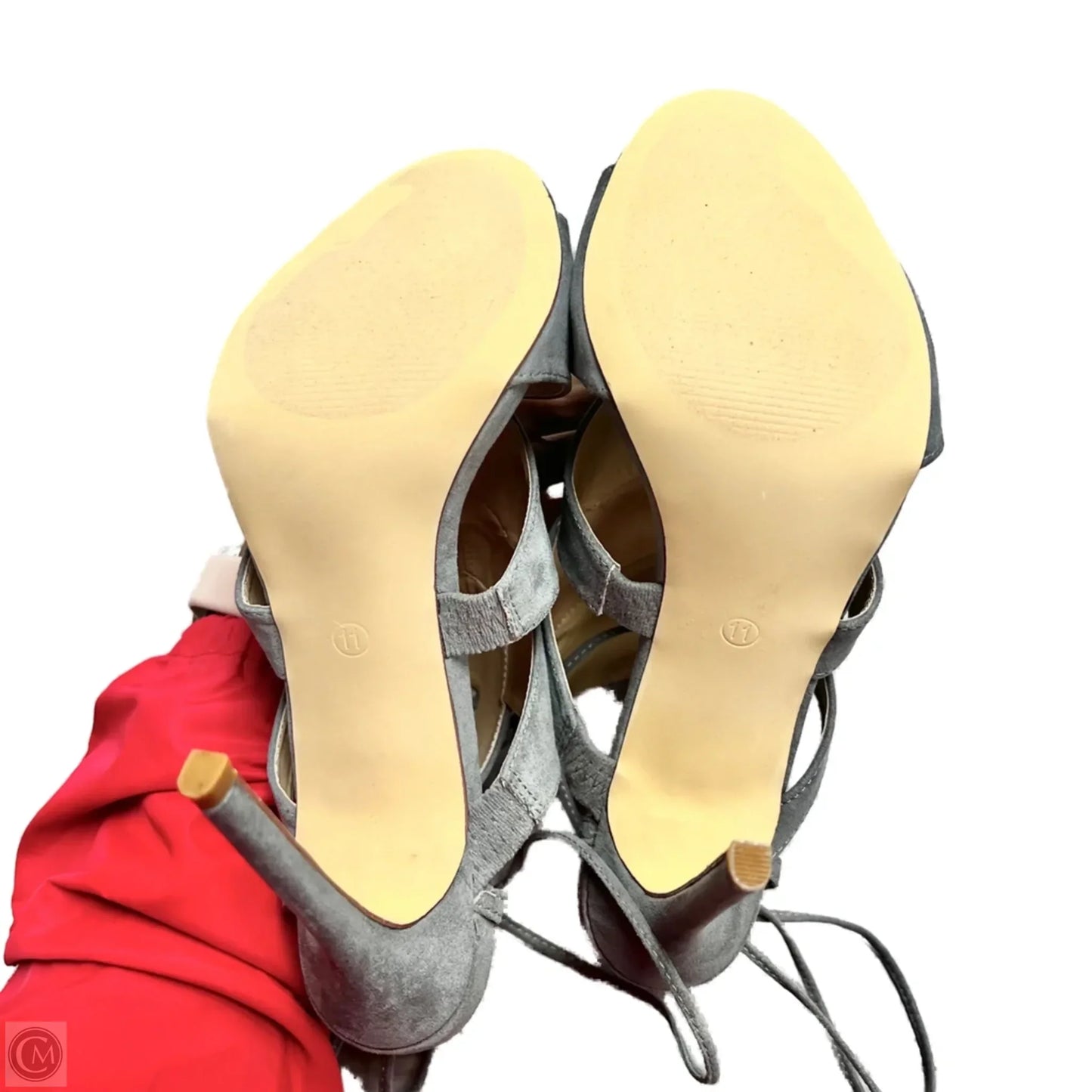 Sandals Heels Stiletto By Olivia In Grey, Size: 11