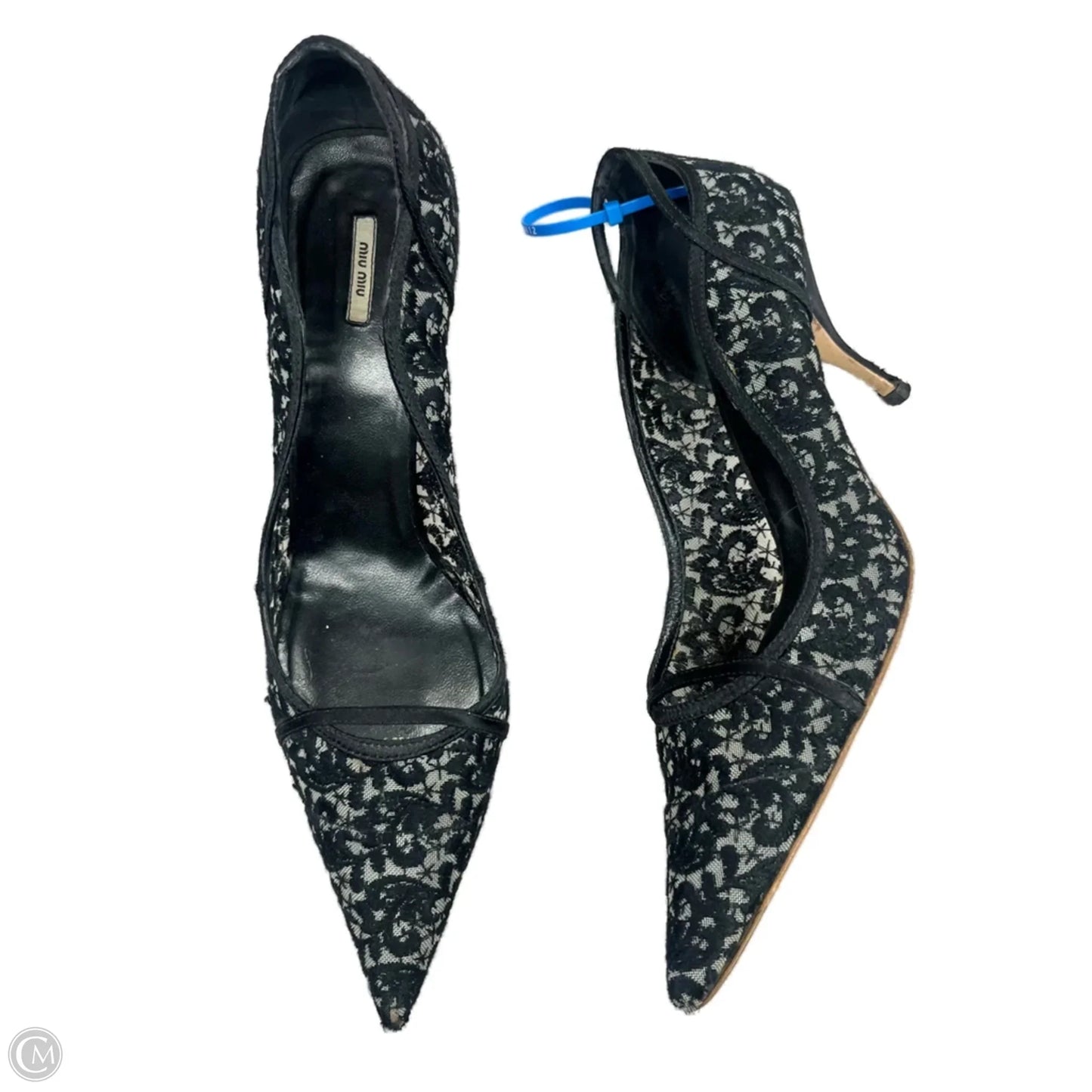 Shoes Luxury Designer By Miu Miu In Black, Size: 10.5