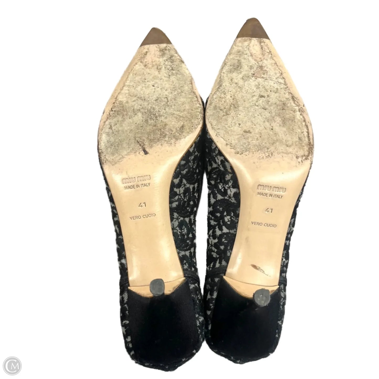 Shoes Luxury Designer By Miu Miu In Black, Size: 10.5